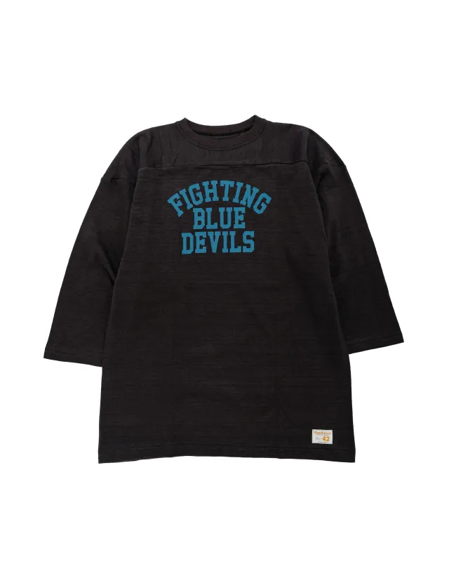 Warehouse Lot. 4063 3/4 Sleeve Football Tee Blue Devils Sumikuro made by Warehouse