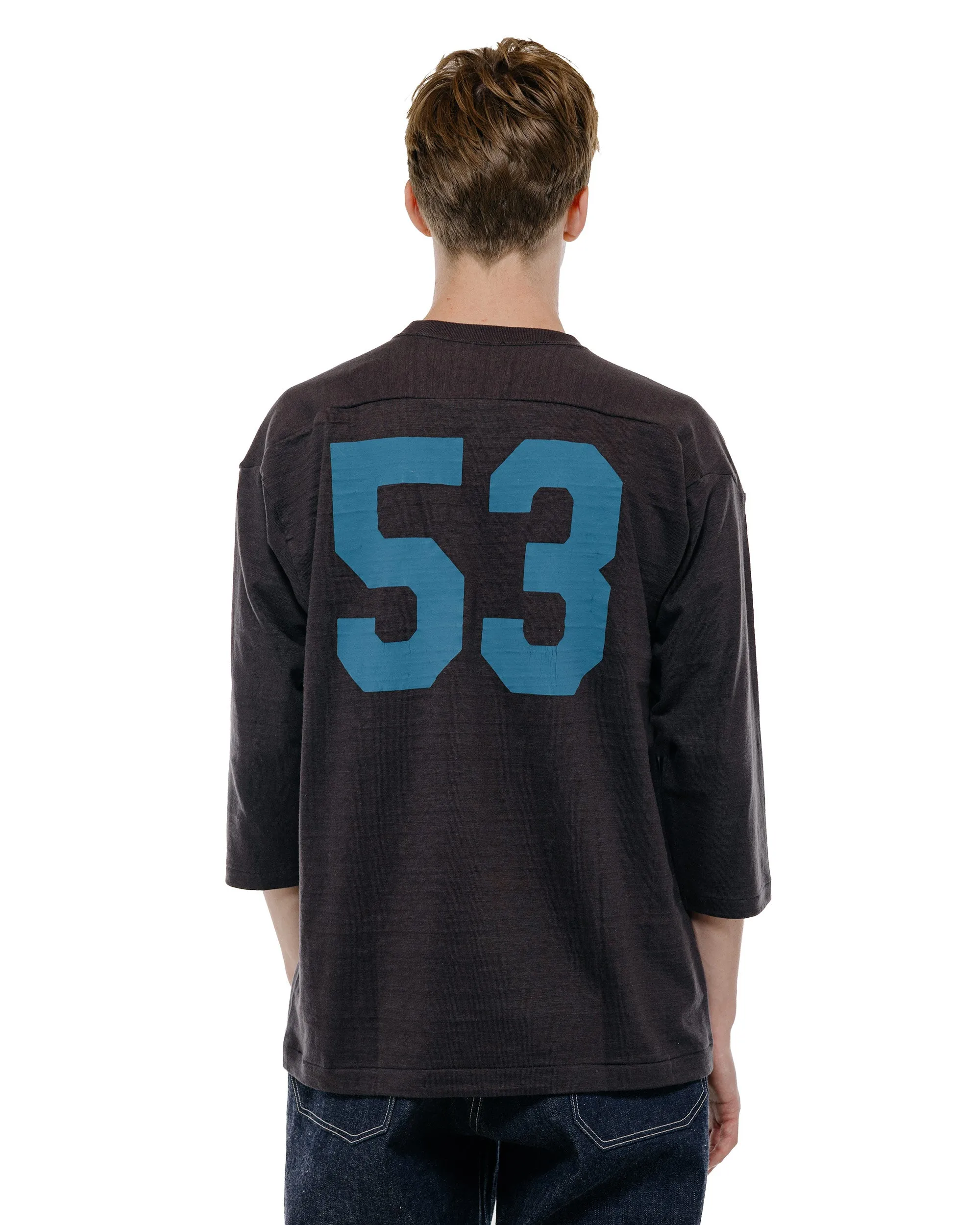 Warehouse Lot. 4063 3/4 Sleeve Football Tee Blue Devils Sumikuro sold by Lost & Found product image thumbnail 3