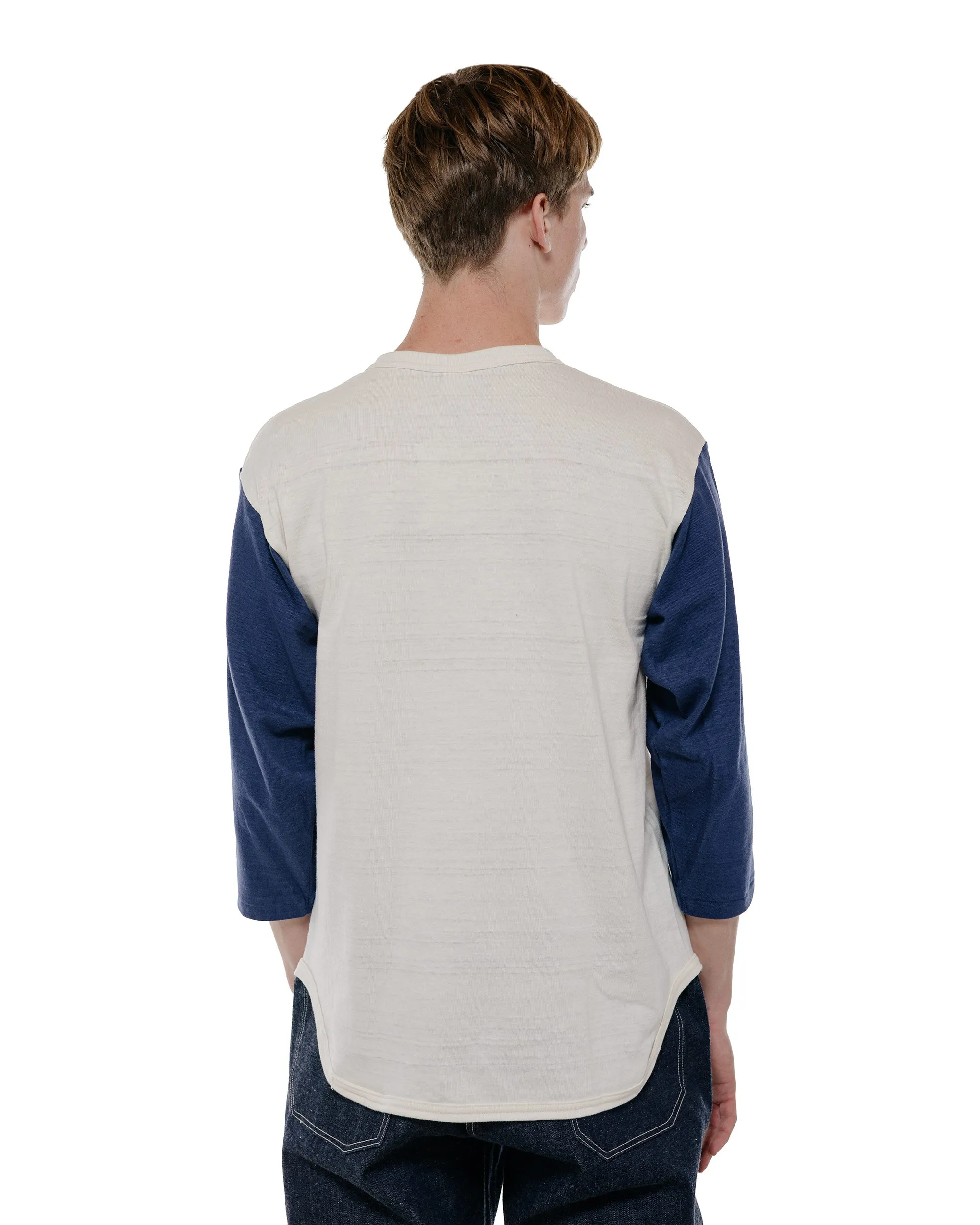 Warehouse Lot. 4800 3/4 Sleeve Baseball Tee NP-27 Cream/Navy sold by Lost & Found product image thumbnail 4