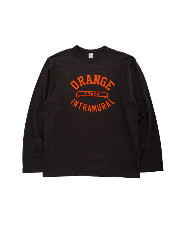 Warehouse Lot. 5906 Long Sleeve Crew Neck T-Shirt Orange Sumikuro made by Warehouse