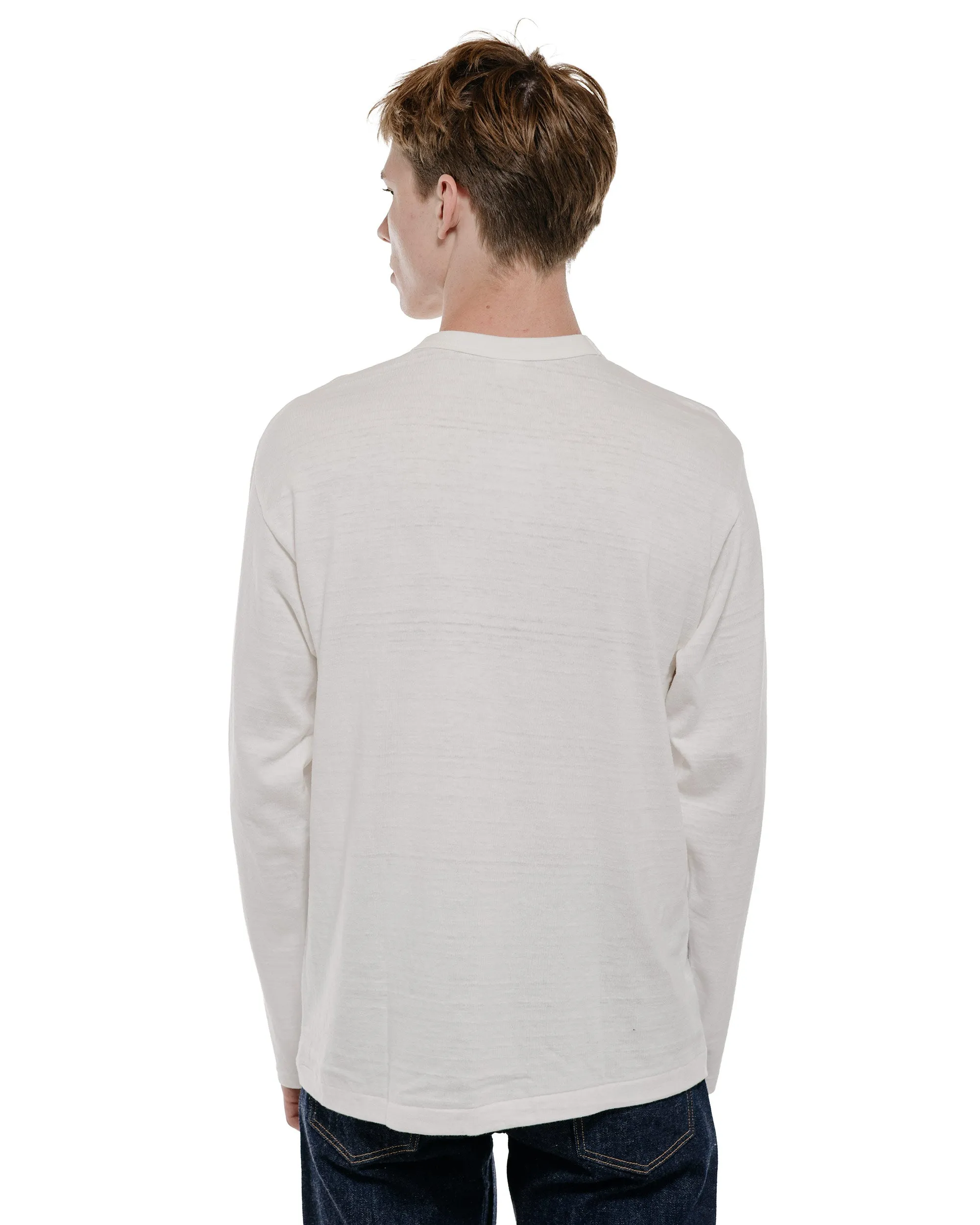 Warehouse Lot. 5906 Long Sleeve Crew Neck T-Shirt Orange Off White sold by Lost & Found product image thumbnail 3