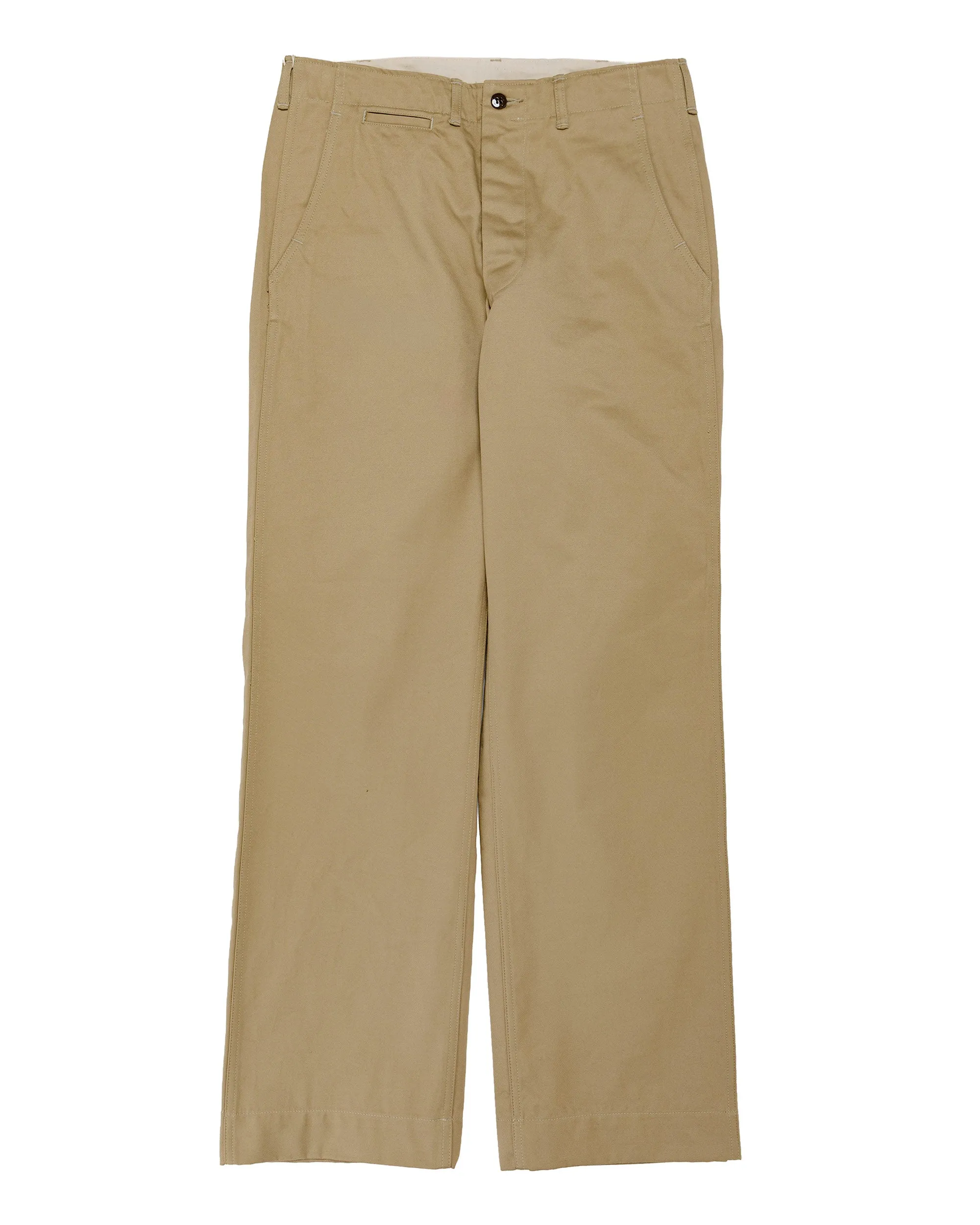 The Real McCoy's MP26018 Trousers, Cotton, Khaki, 1945 Khaki sold by Lost & Found