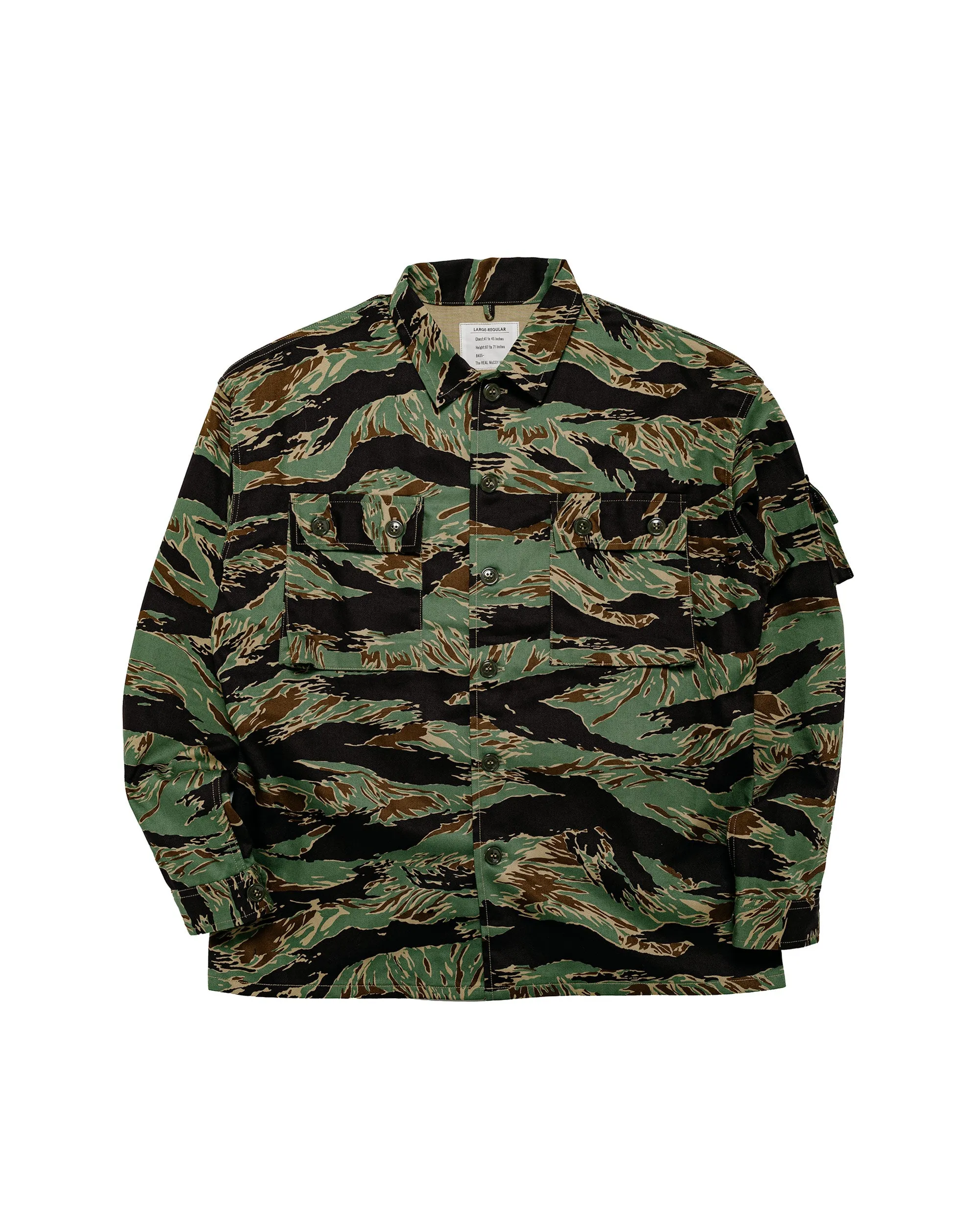 The Real McCoy's MJ26002 Tiger Camouflage Shirt / John Wayne Green sold by Lost & Found