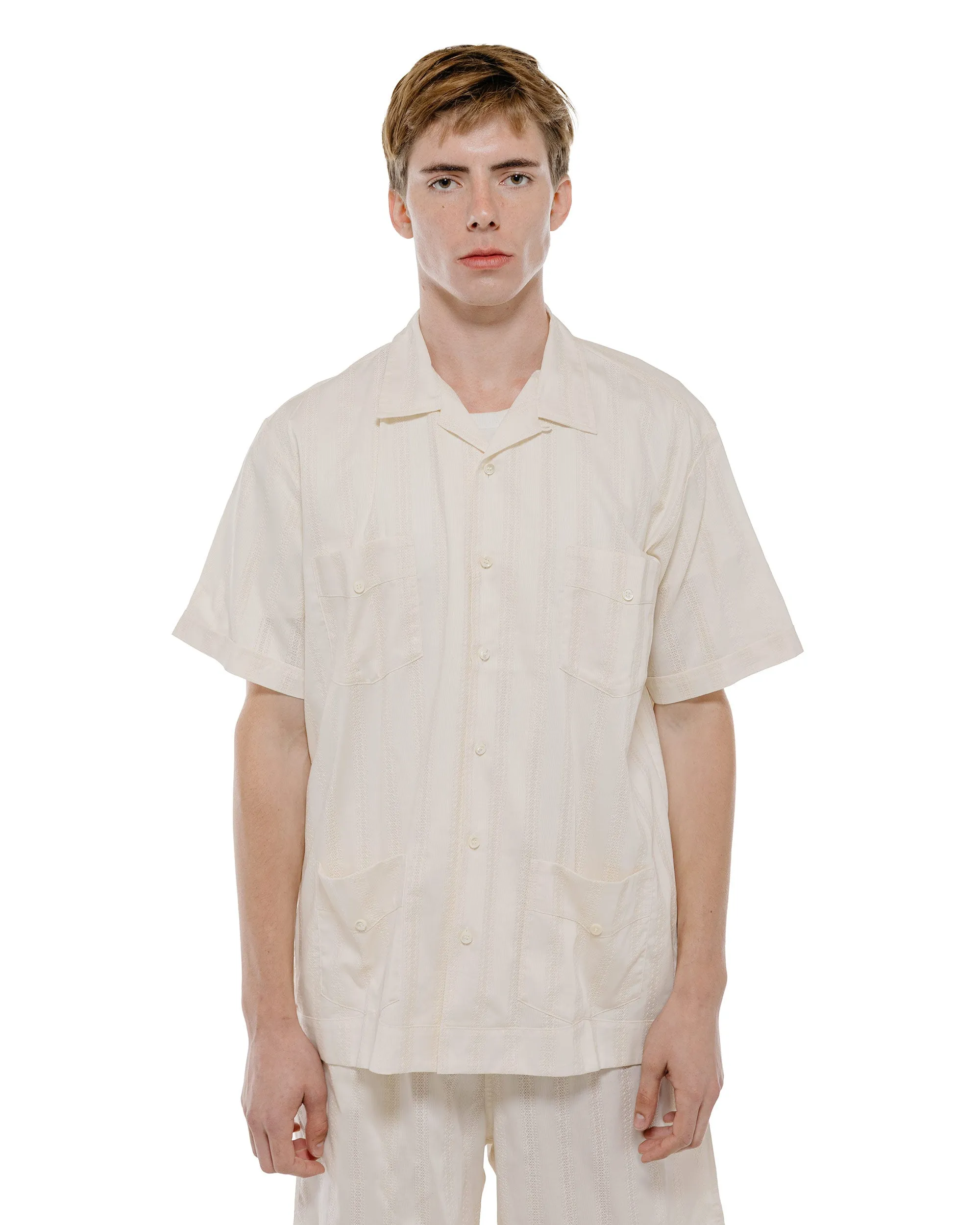 The Real McCoy's MS26007 Joe McCoy Cuban Shirt S/S Ecru sold by Lost & Found product image thumbnail 2