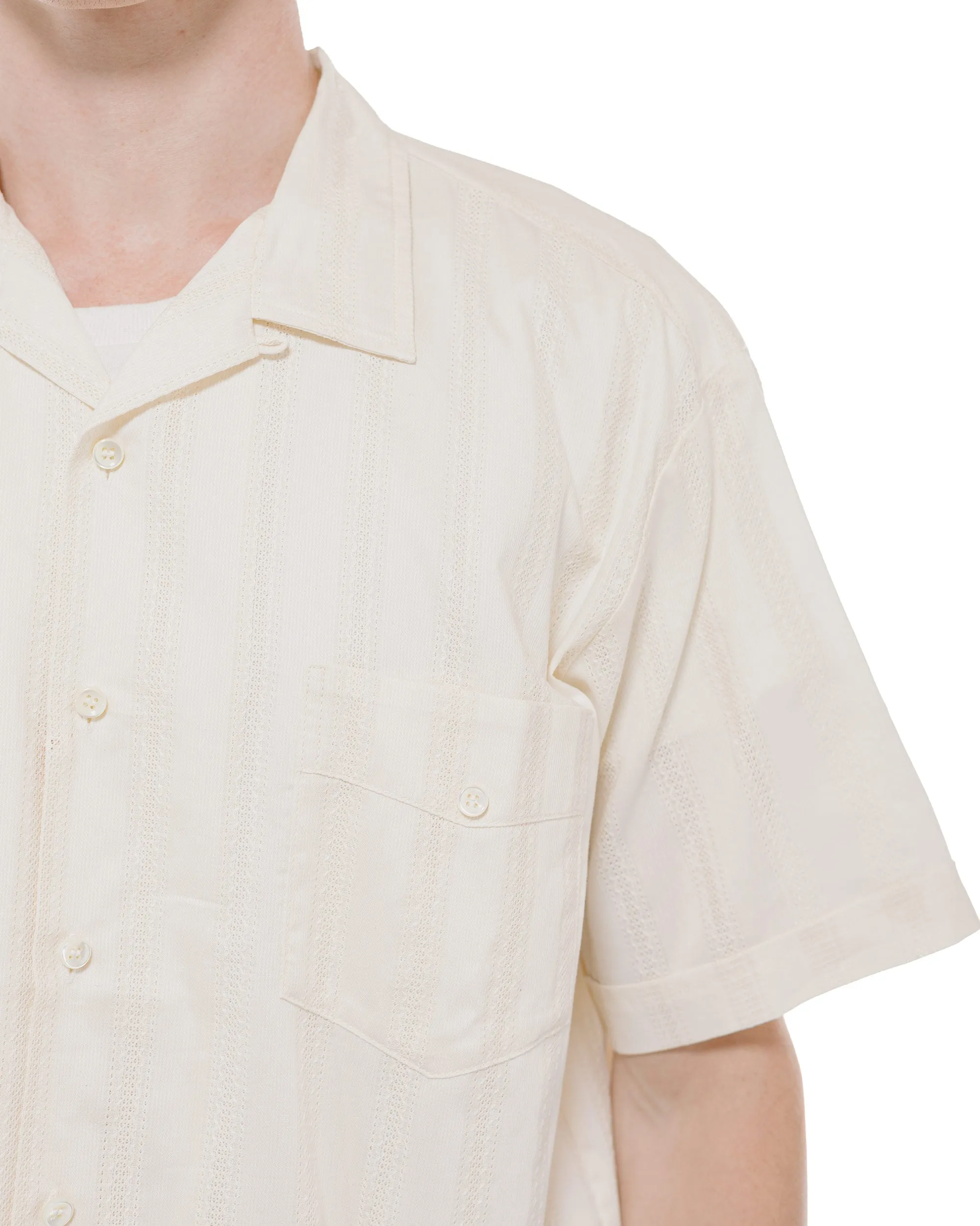 The Real McCoy's MS26007 Joe McCoy Cuban Shirt S/S Ecru sold by Lost & Found product image thumbnail 3