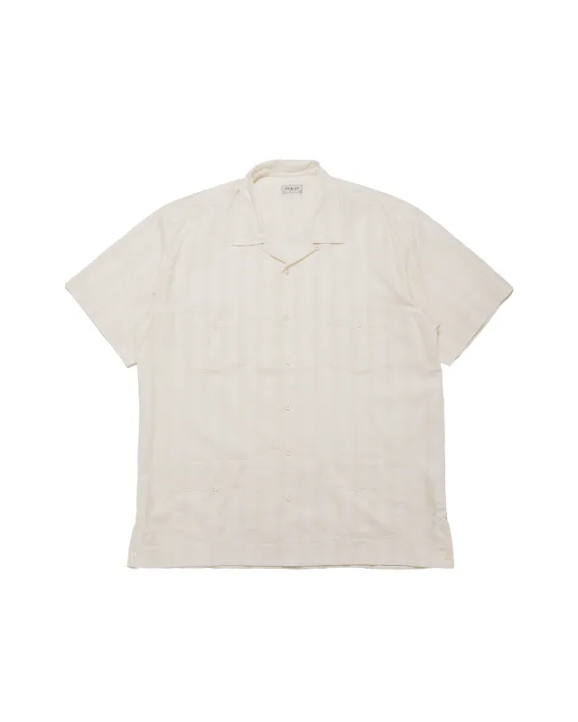 The Real McCoy's MS26007 Joe McCoy Cuban Shirt S/S Ecru made by The Real McCoy's