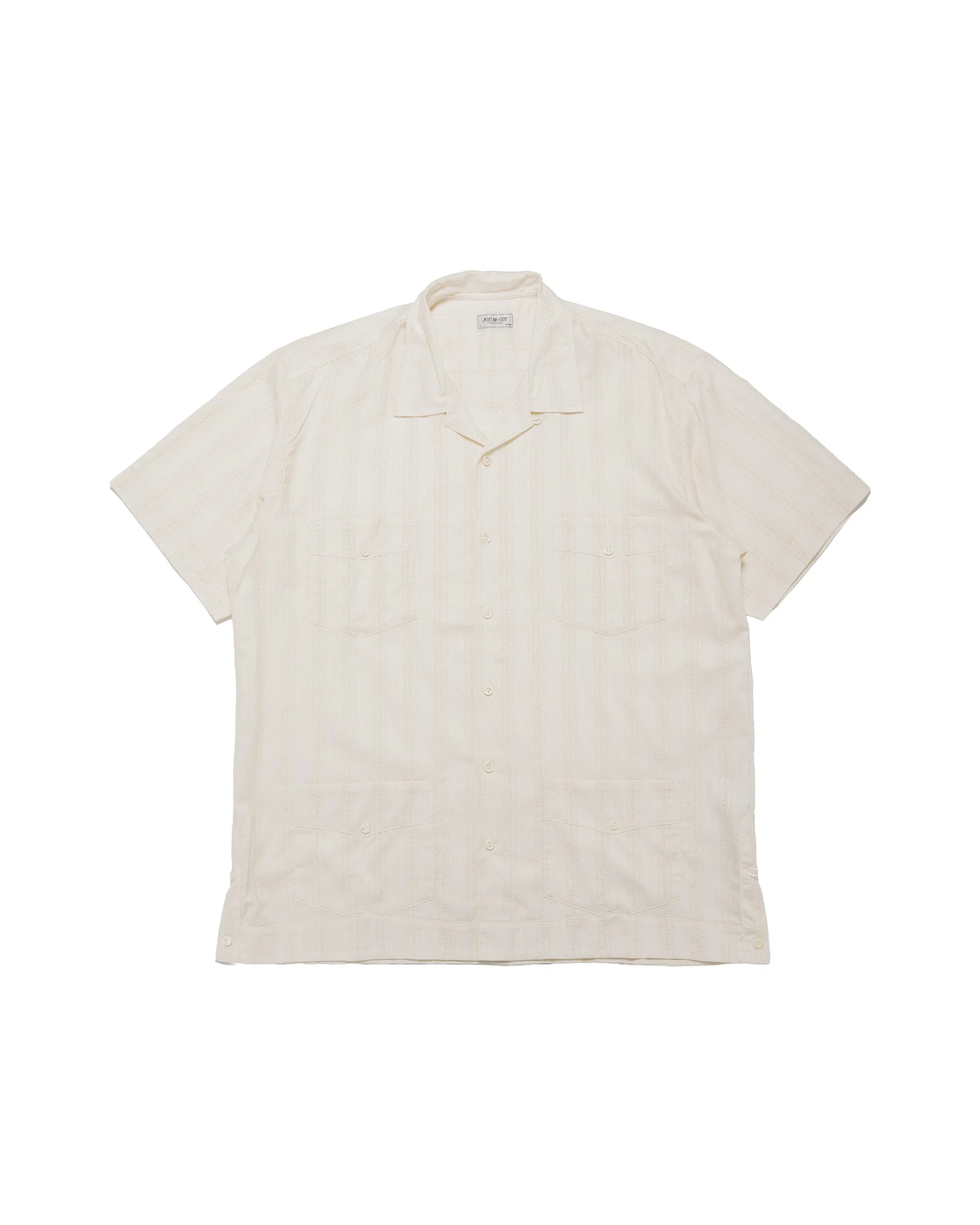 The Real McCoy's MS26007 Joe McCoy Cuban Shirt S/S Ecru sold by Lost & Found