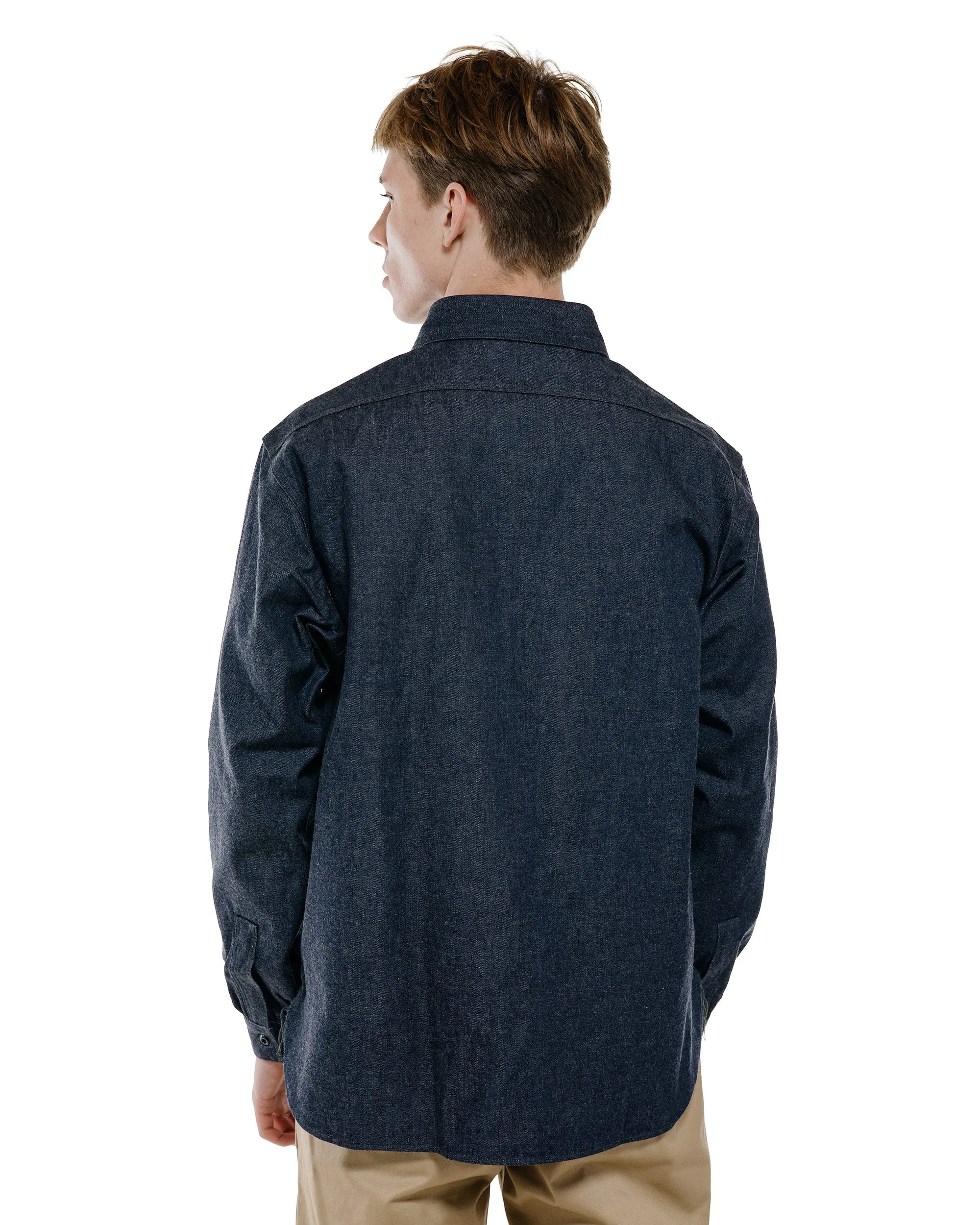 The Real McCoy's MS25103 8HU Denim Serviceman Work Shirt Indigo sold by Lost & Found product image thumbnail 4