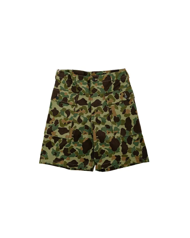 The Real McCoy's MP26002 Reversible Frogskin Camouflage Shorts Green made by The Real McCoy's