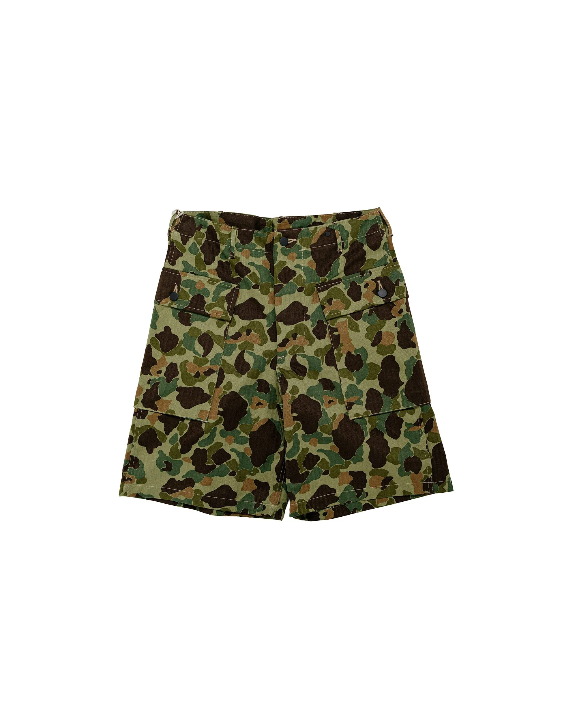 The Real McCoy's MP26002 Reversible Frogskin Camouflage Shorts Green sold by Lost & Found