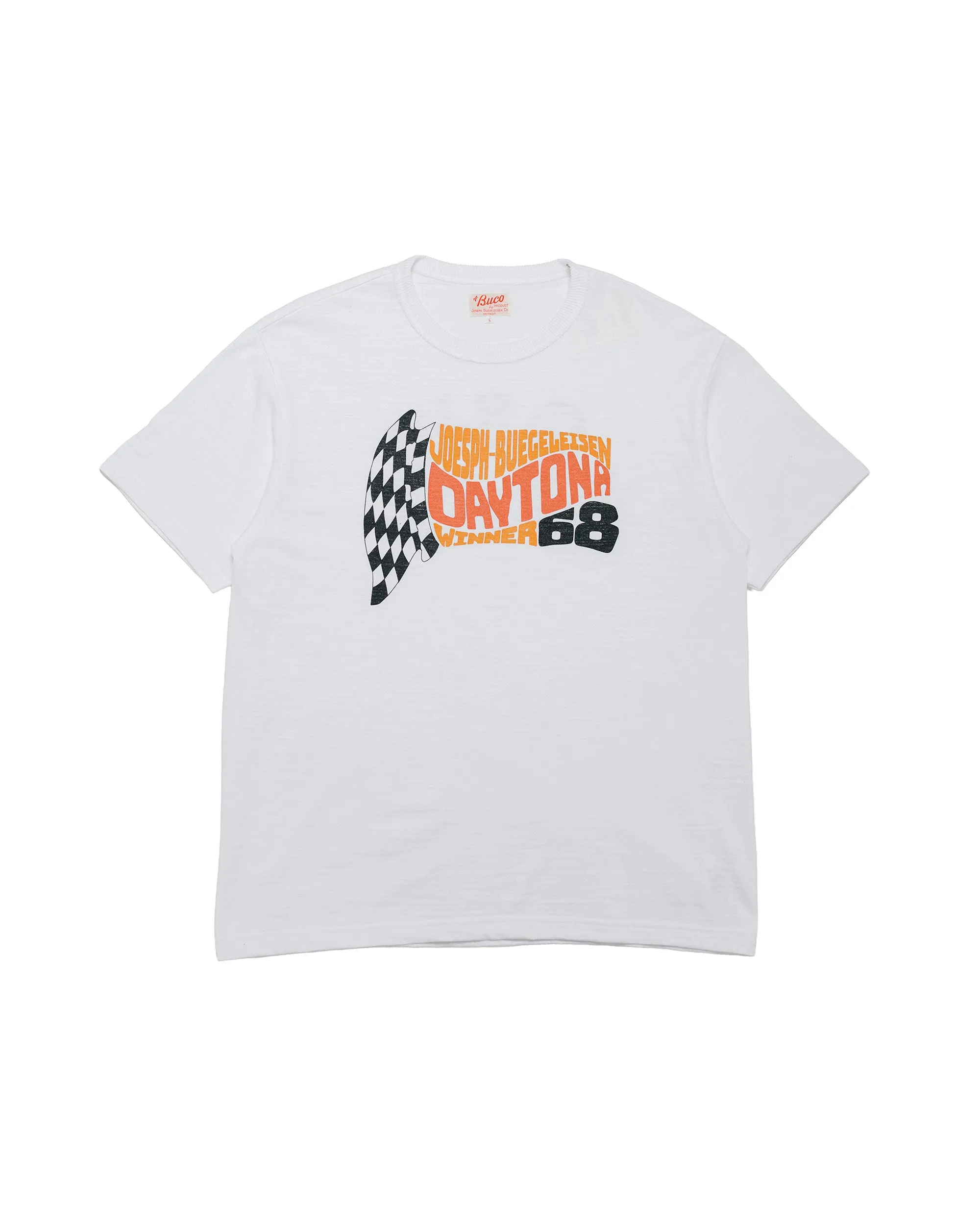 The Real McCoy's BC26008 Athletic T-Shirt / Daytona 68' White sold by Lost & Found