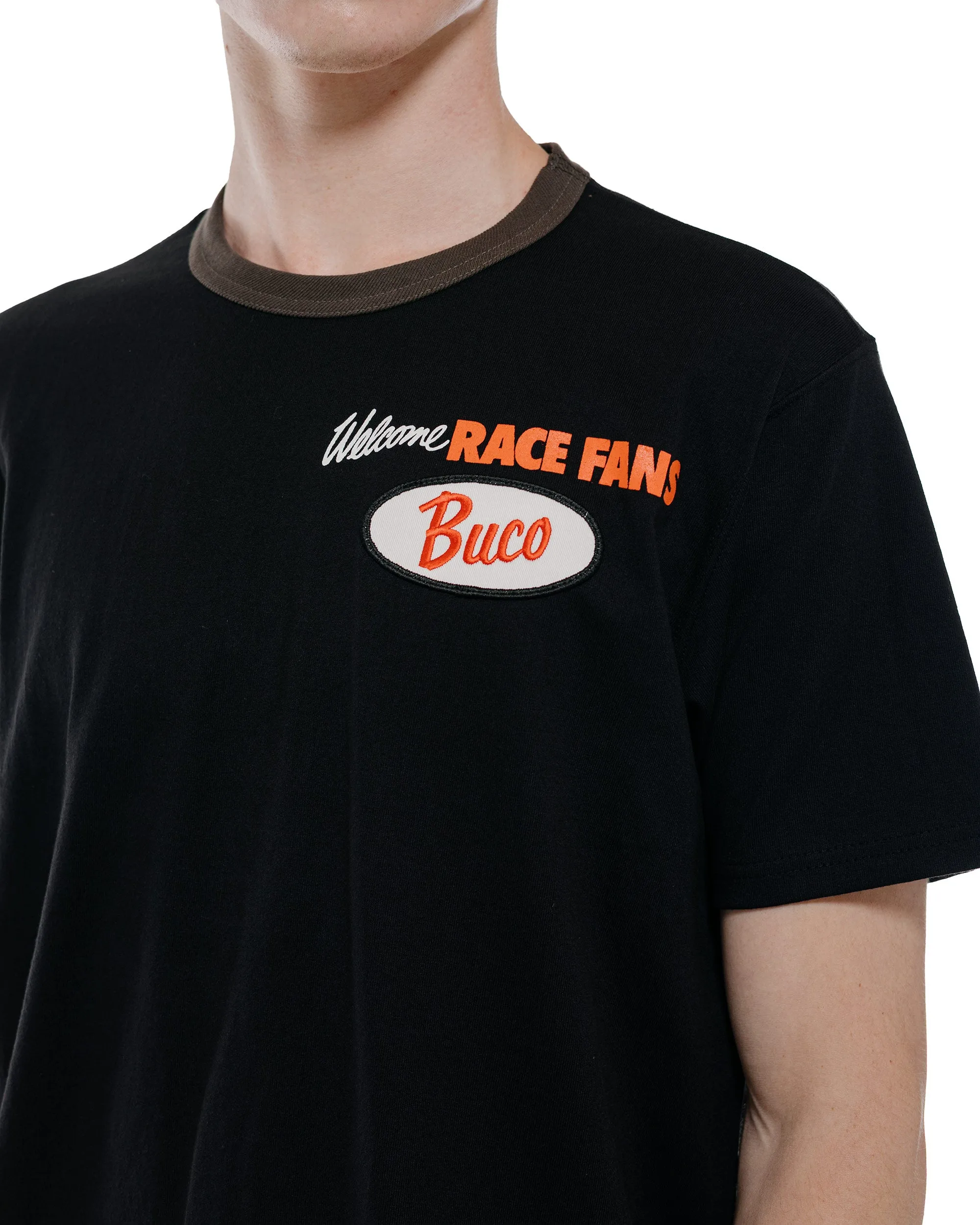 The Real McCoy's BC26004 Buco Tee / Welcome Racing Fans! Black/Charcoal sold by Lost & Found product image thumbnail 3