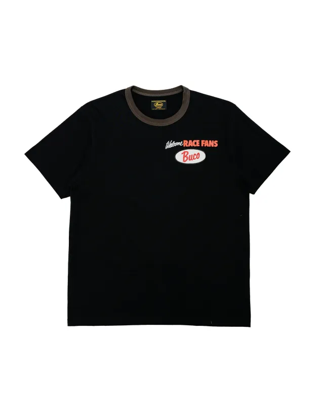 The Real McCoy's BC26004 Buco Tee / Welcome Racing Fans! Black/Charcoal made by The Real McCoy's