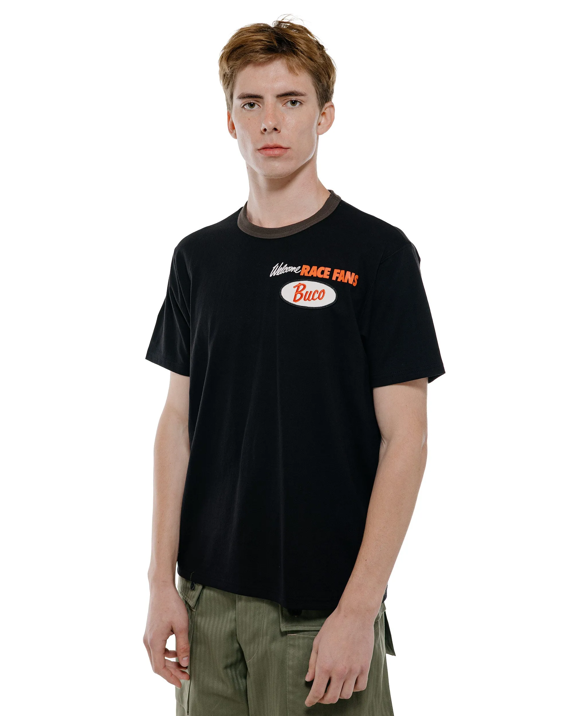 The Real McCoy's BC26004 Buco Tee / Welcome Racing Fans! Black/Charcoal sold by Lost & Found product image thumbnail 2