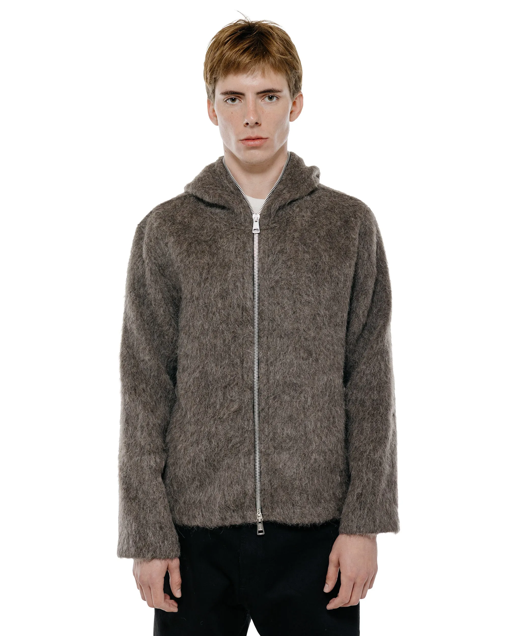 Our Legacy Full Zip Hood Mole Grey Hairy Wool sold by Lost & Found product image thumbnail 2