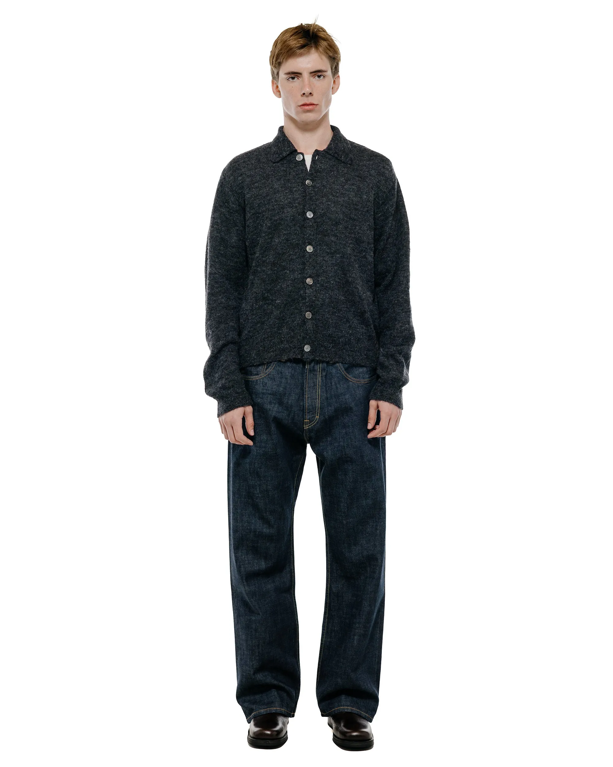 Our Legacy Evening Polo Charcoal Melange Fuzzy Alpaca sold by Lost & Found product image thumbnail 5