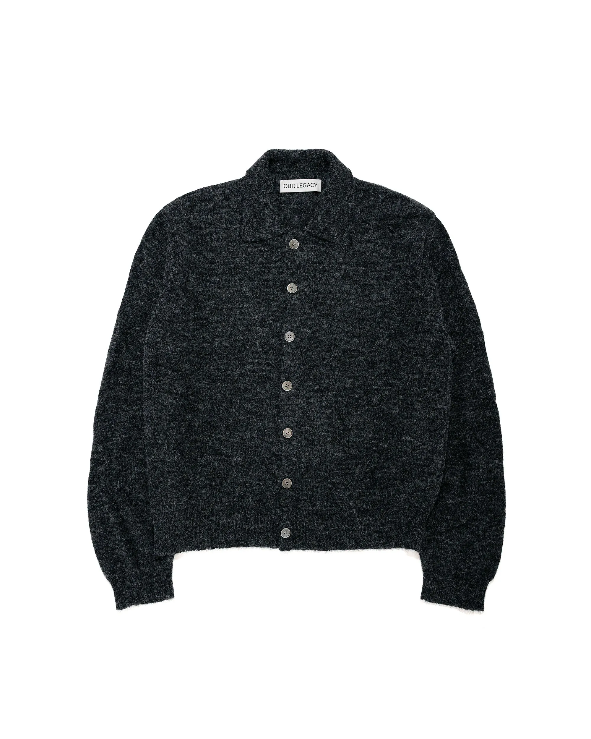 Our Legacy Evening Polo Charcoal Melange Fuzzy Alpaca sold by Lost & Found