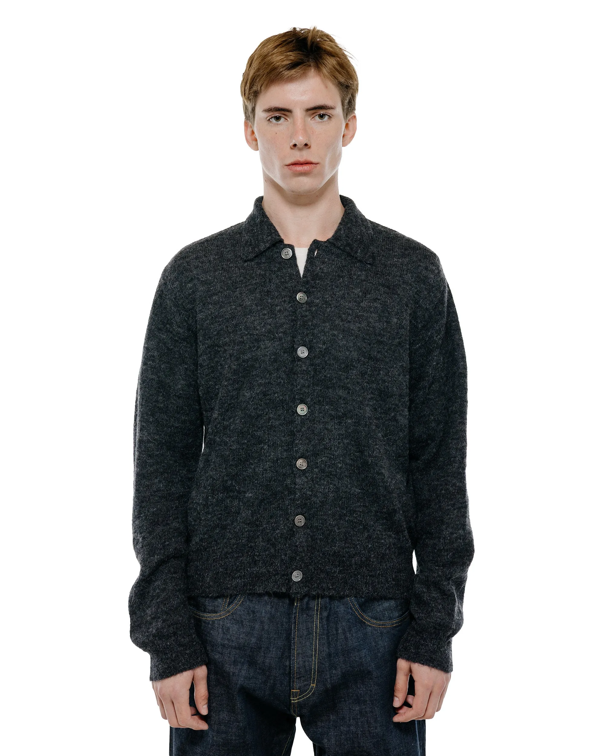 Our Legacy Evening Polo Charcoal Melange Fuzzy Alpaca sold by Lost & Found product image thumbnail 2