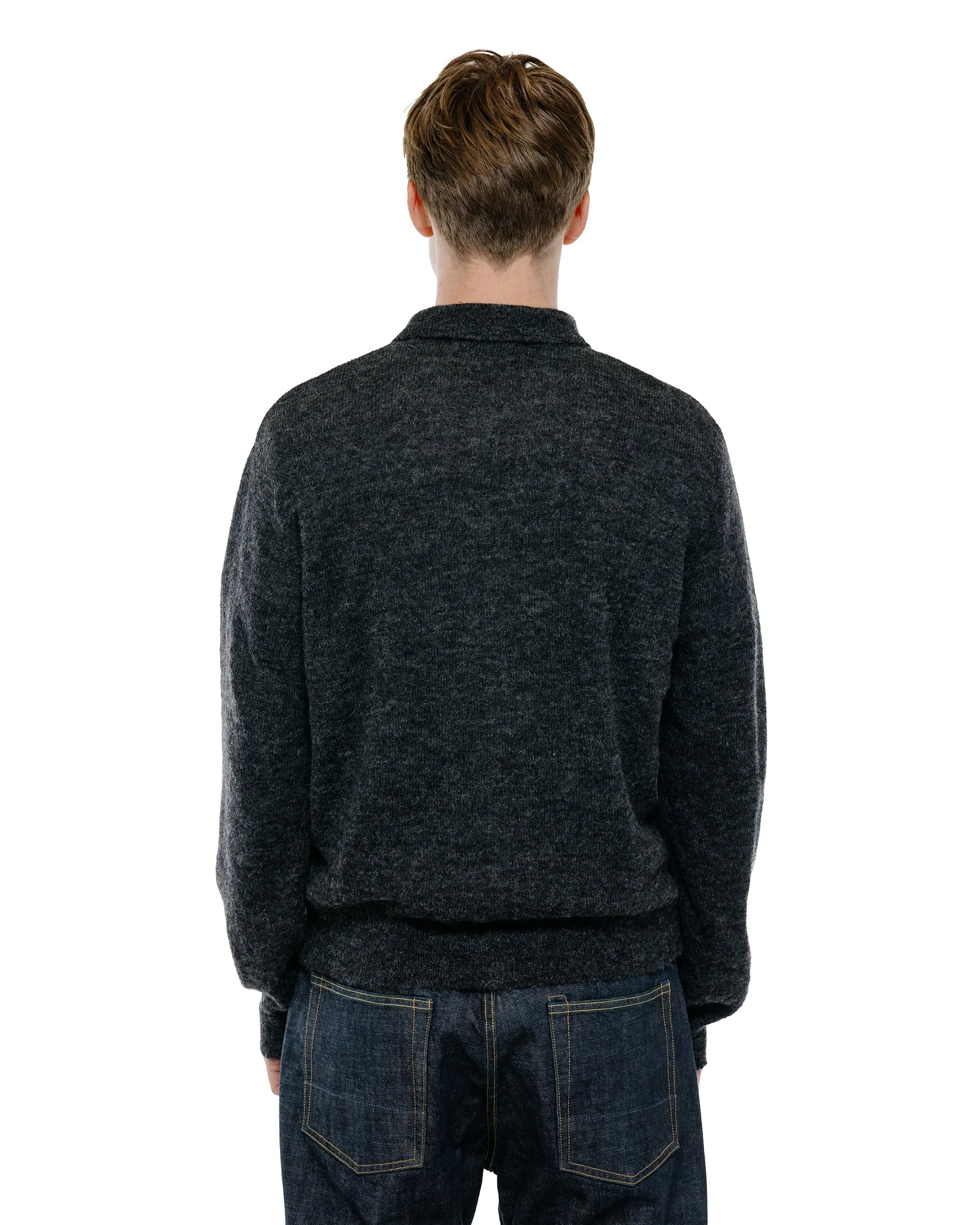 Our Legacy Evening Polo Charcoal Melange Fuzzy Alpaca sold by Lost & Found product image thumbnail 4
