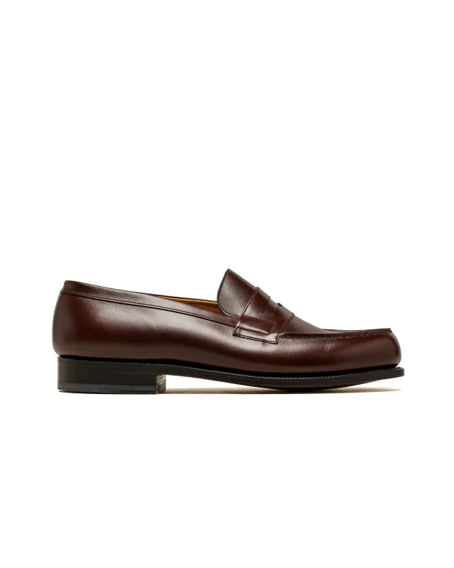 J.M. Weston 180 Loafer Brown Boxcalf Leather made by JM Weston