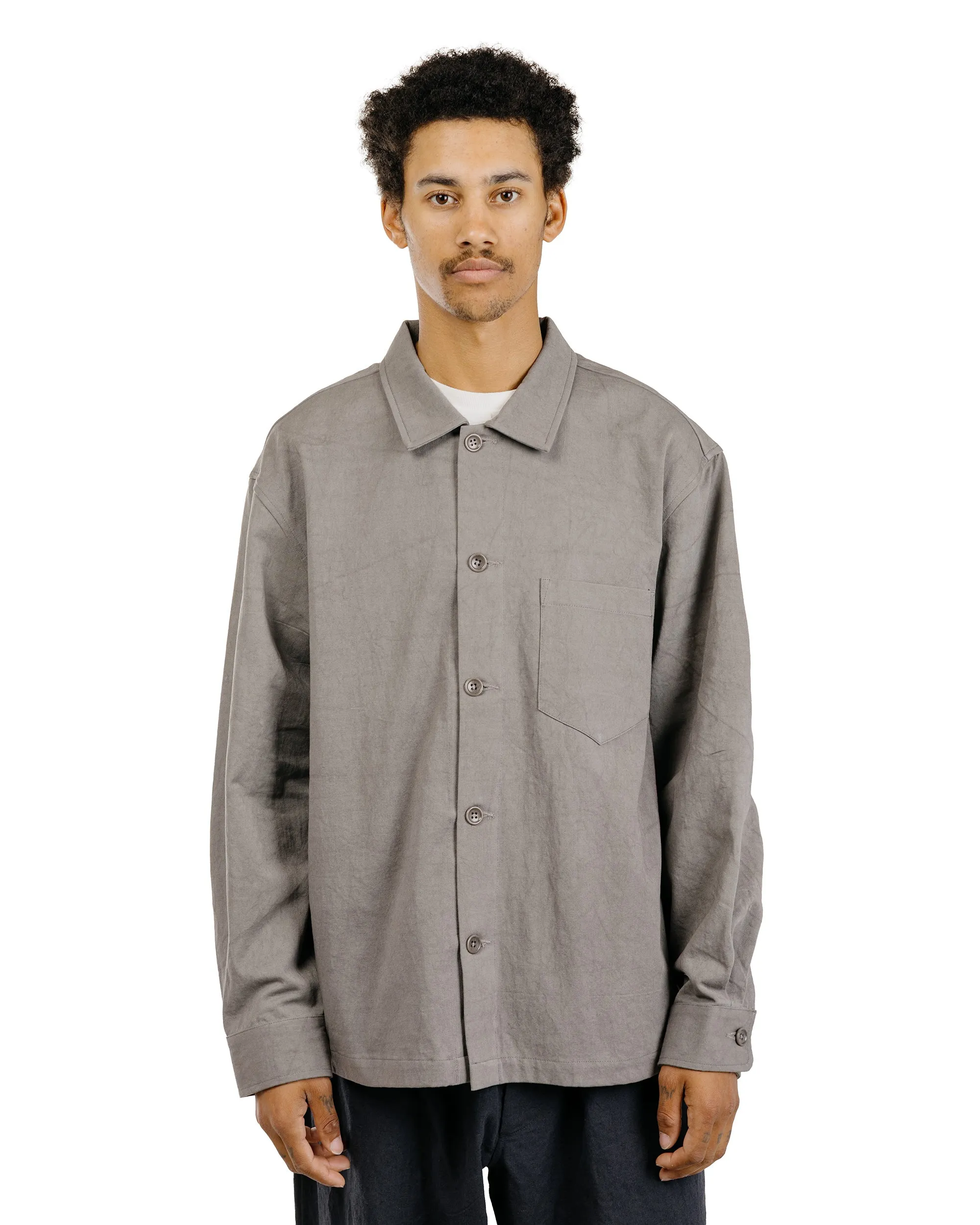 James Coward Travail Shirt Light Grey Drum Dyed Back Satin sold by Lost & Found product image thumbnail 2