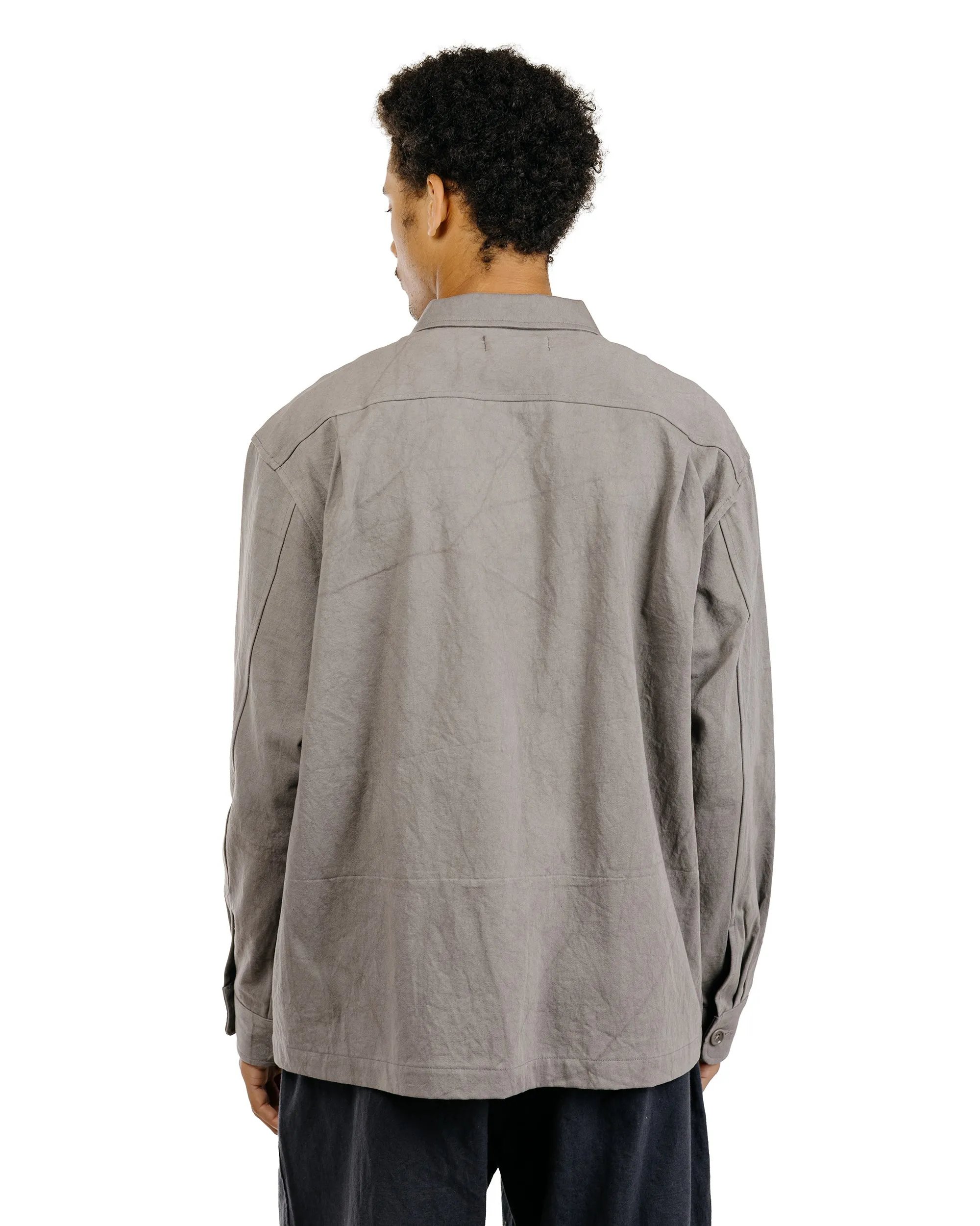James Coward Travail Shirt Light Grey Drum Dyed Back Satin sold by Lost & Found product image thumbnail 4