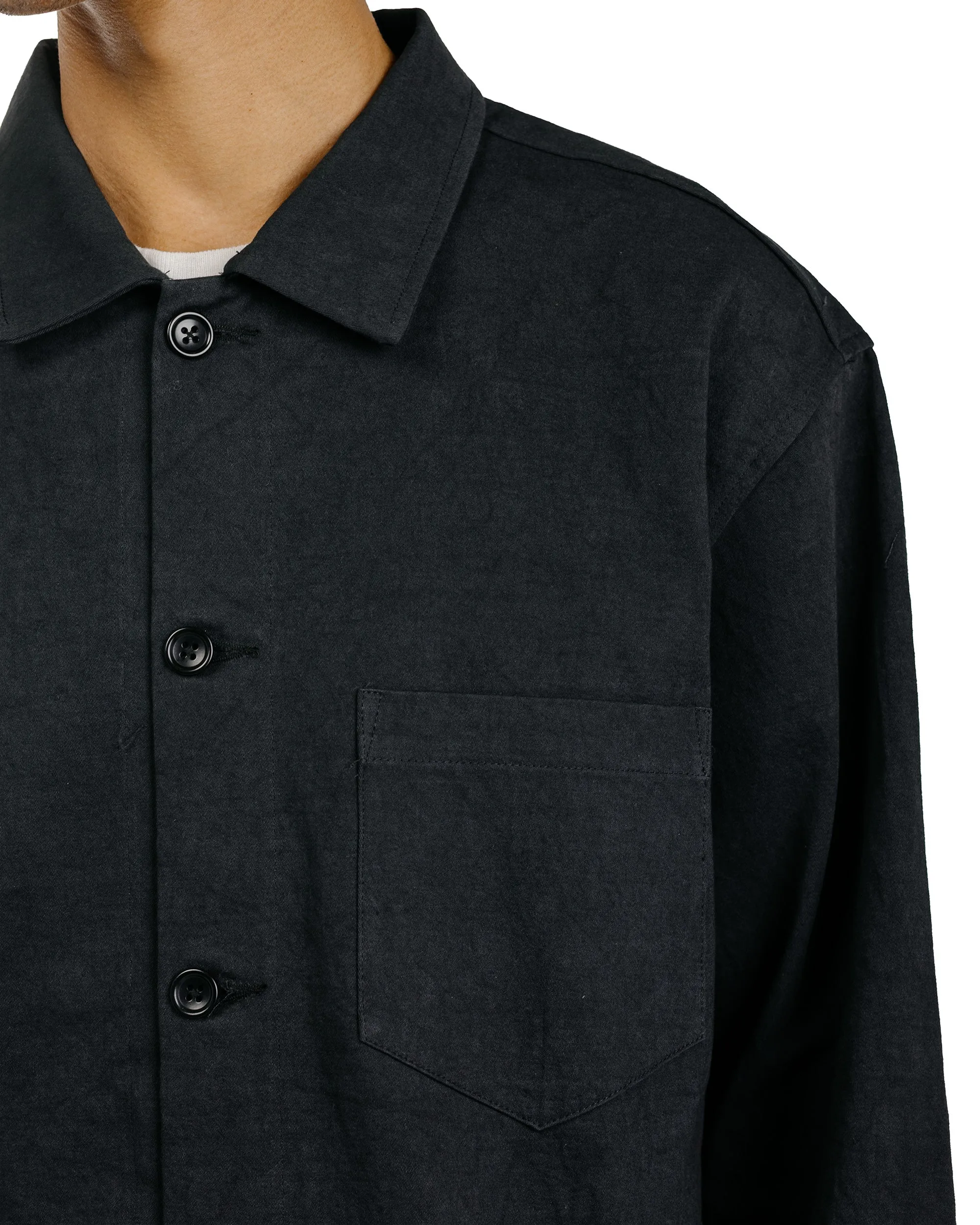 James Coward Travail Shirt Black Drum Dyed Back Satin sold by Lost & Found product image thumbnail 3
