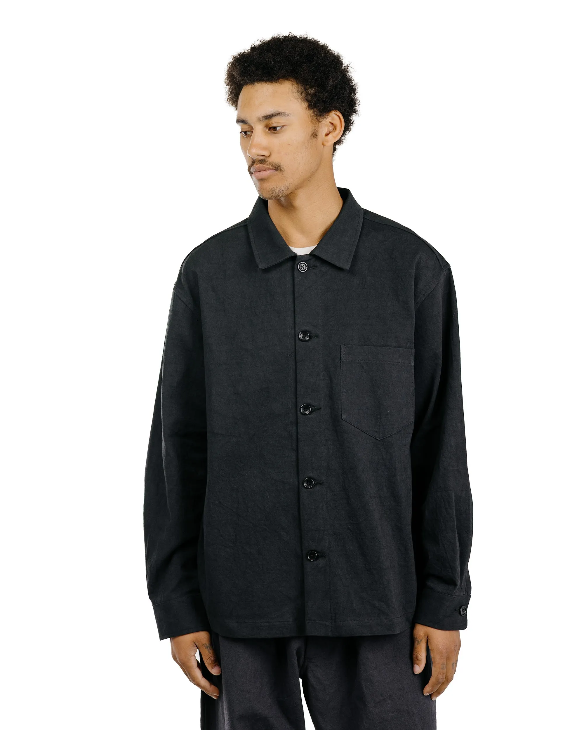 James Coward Travail Shirt Black Drum Dyed Back Satin sold by Lost & Found product image thumbnail 2