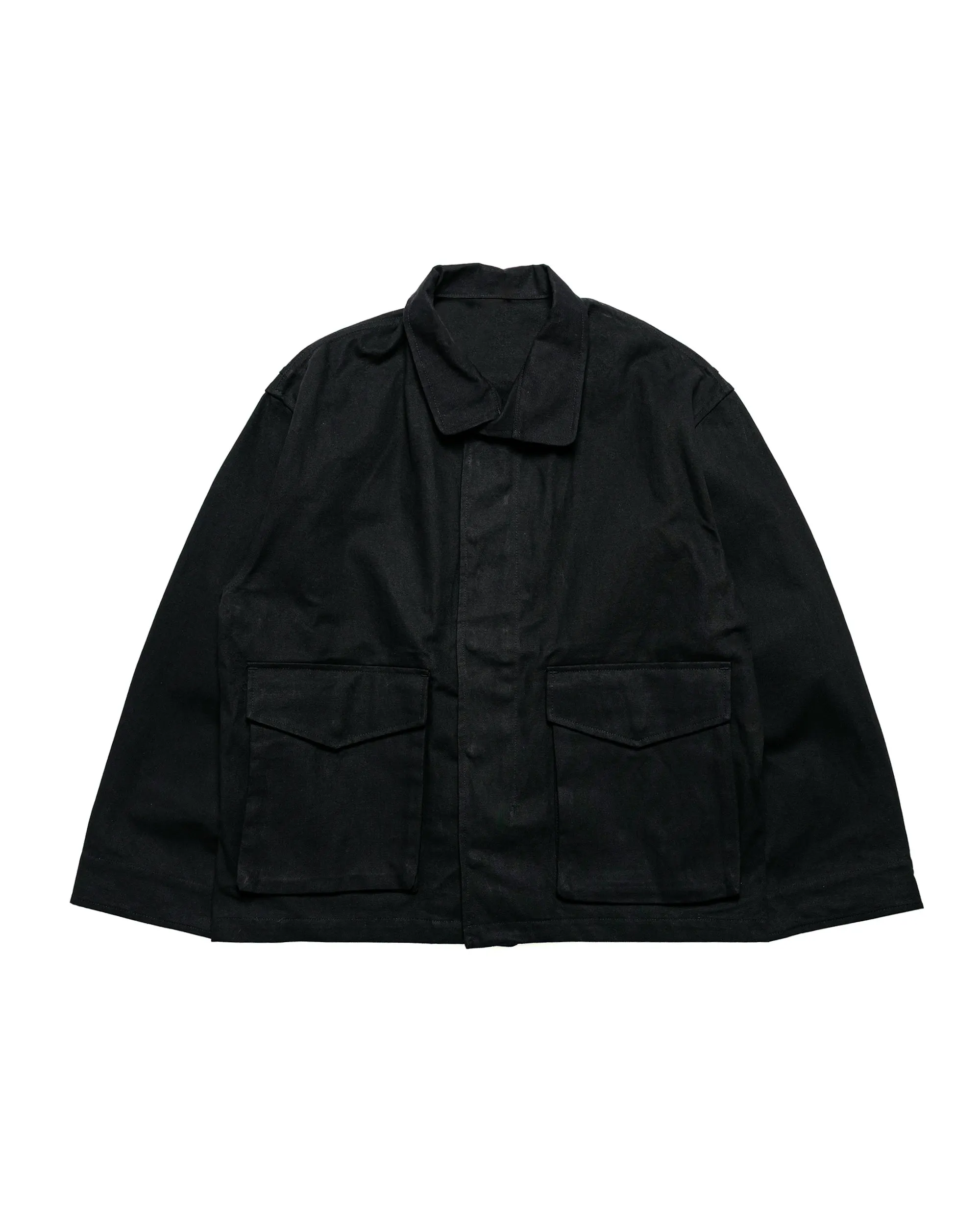 James Coward Six Jacket Black Waxed Cotton Washi Oxford Cloth sold by Lost & Found