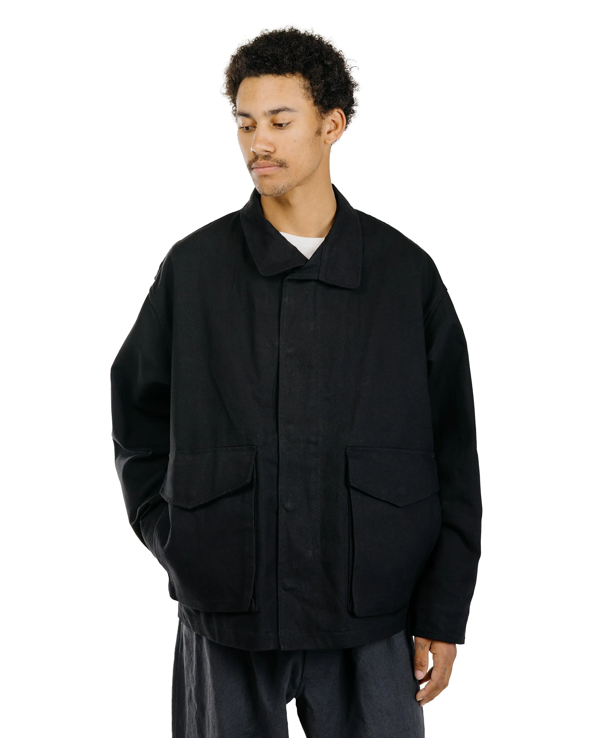 James Coward Six Jacket Black Waxed Cotton Washi Oxford Cloth sold by Lost & Found product image thumbnail 2