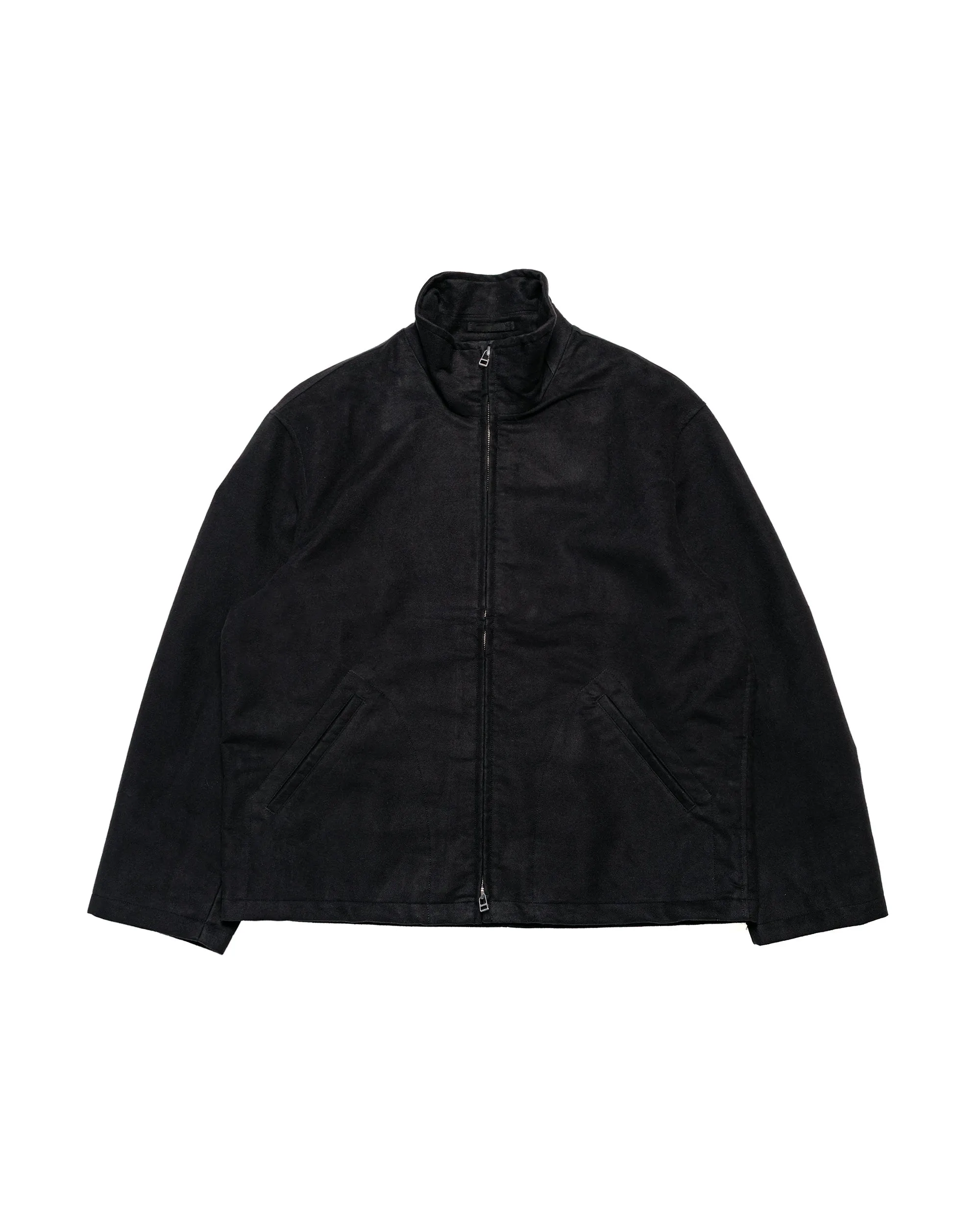James Coward Circuit Jacket Black Cotton Silk Moleskin sold by Lost & Found