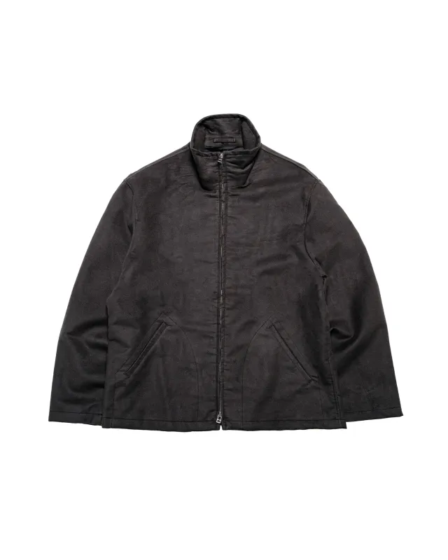 James Coward Circuit Jacket Charcoal Cotton Silk Moleskin made by James Coward