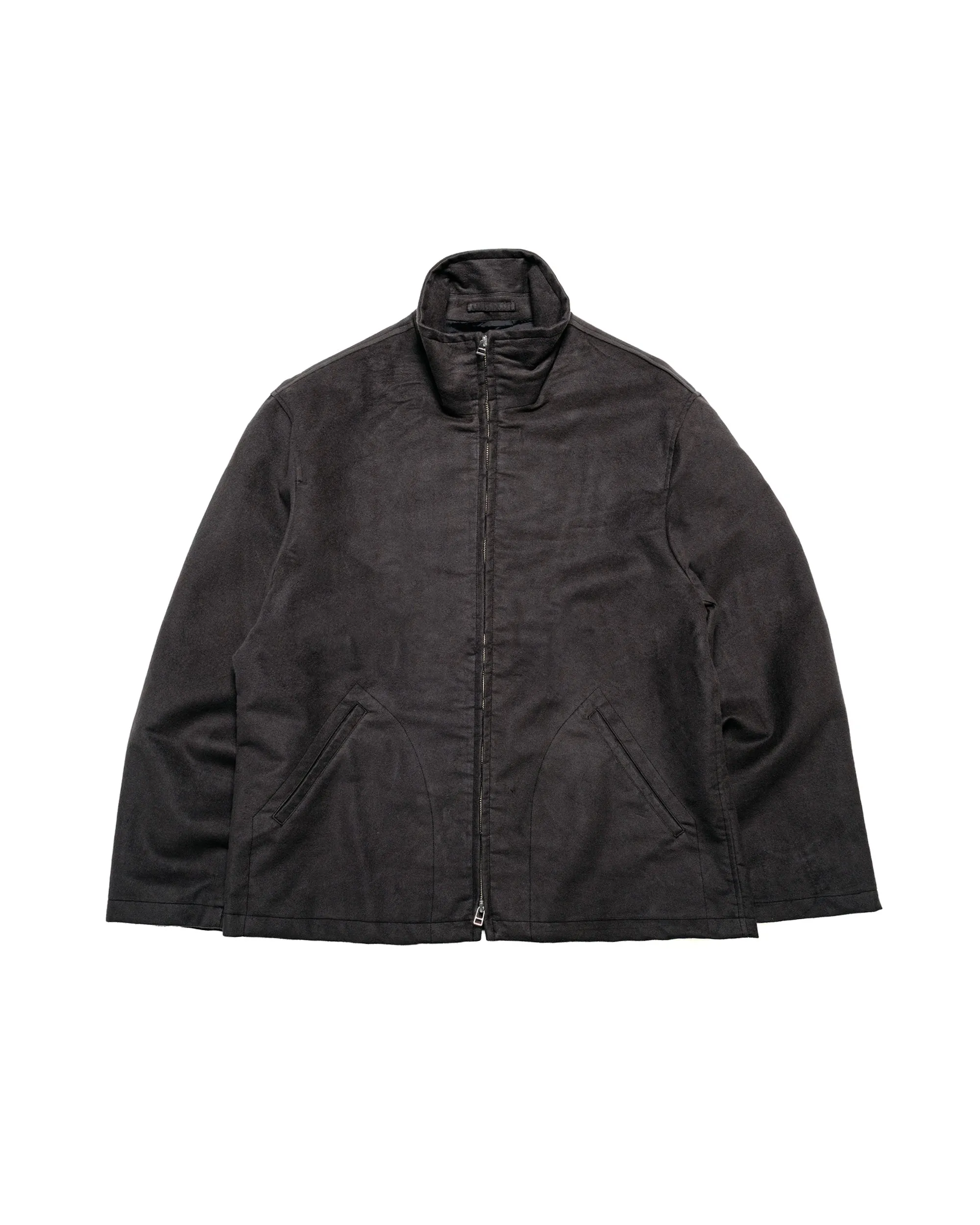 James Coward Circuit Jacket Charcoal Cotton Silk Moleskin sold by Lost & Found
