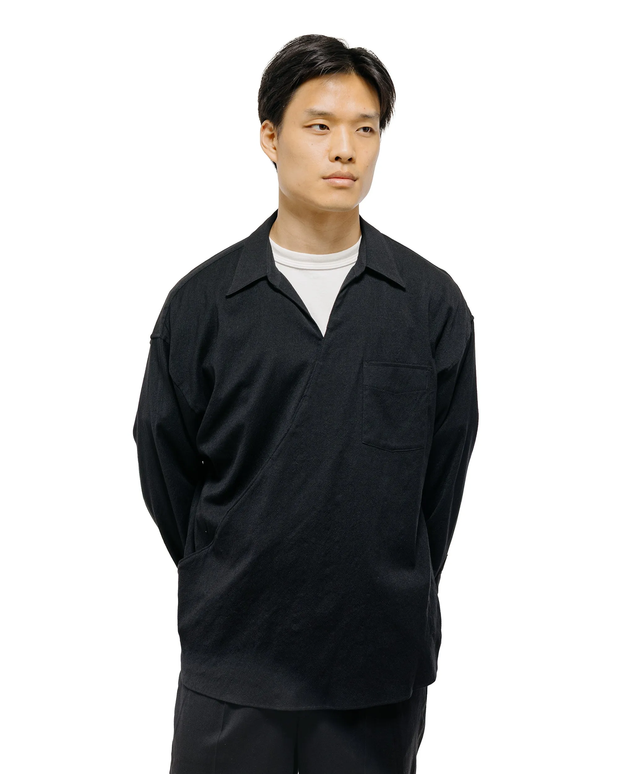 Old Joe Asymmetry Front Tunic Shirts (Long-Sleeve) Onyx sold by Lost & Found product image thumbnail 2