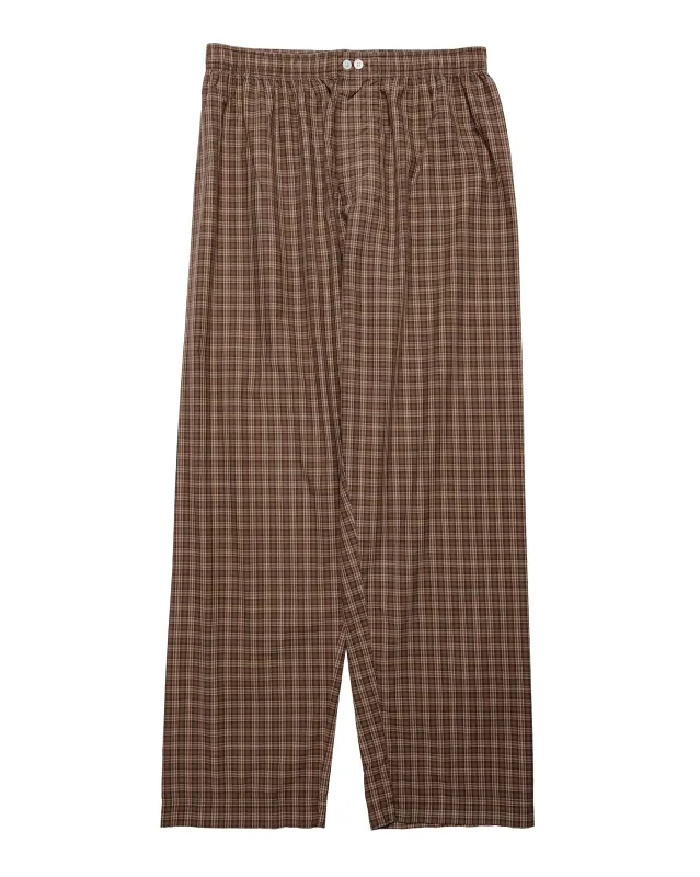 Tekla Fine Twill Pyjama Pants Serra Checks made by Lost & Found
