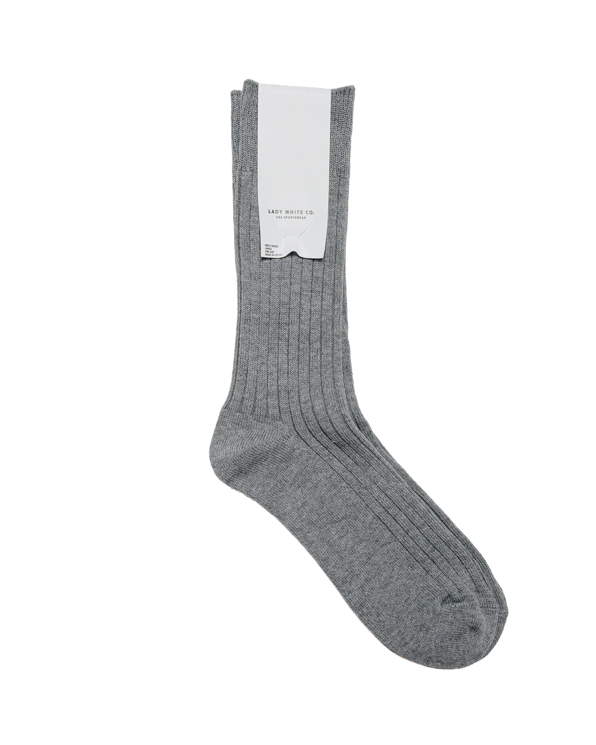Lady White Co. LWC Sock Dark Grey Melange sold by Lost & Found