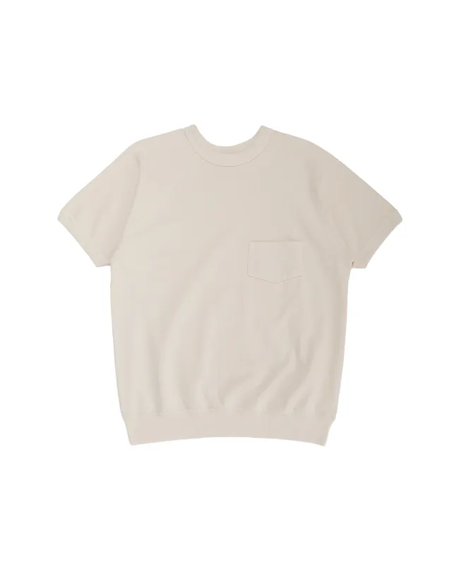 Warehouse Lot. 4105 Short Sleeve SW With Pocket Plain Cream made by Warehouse
