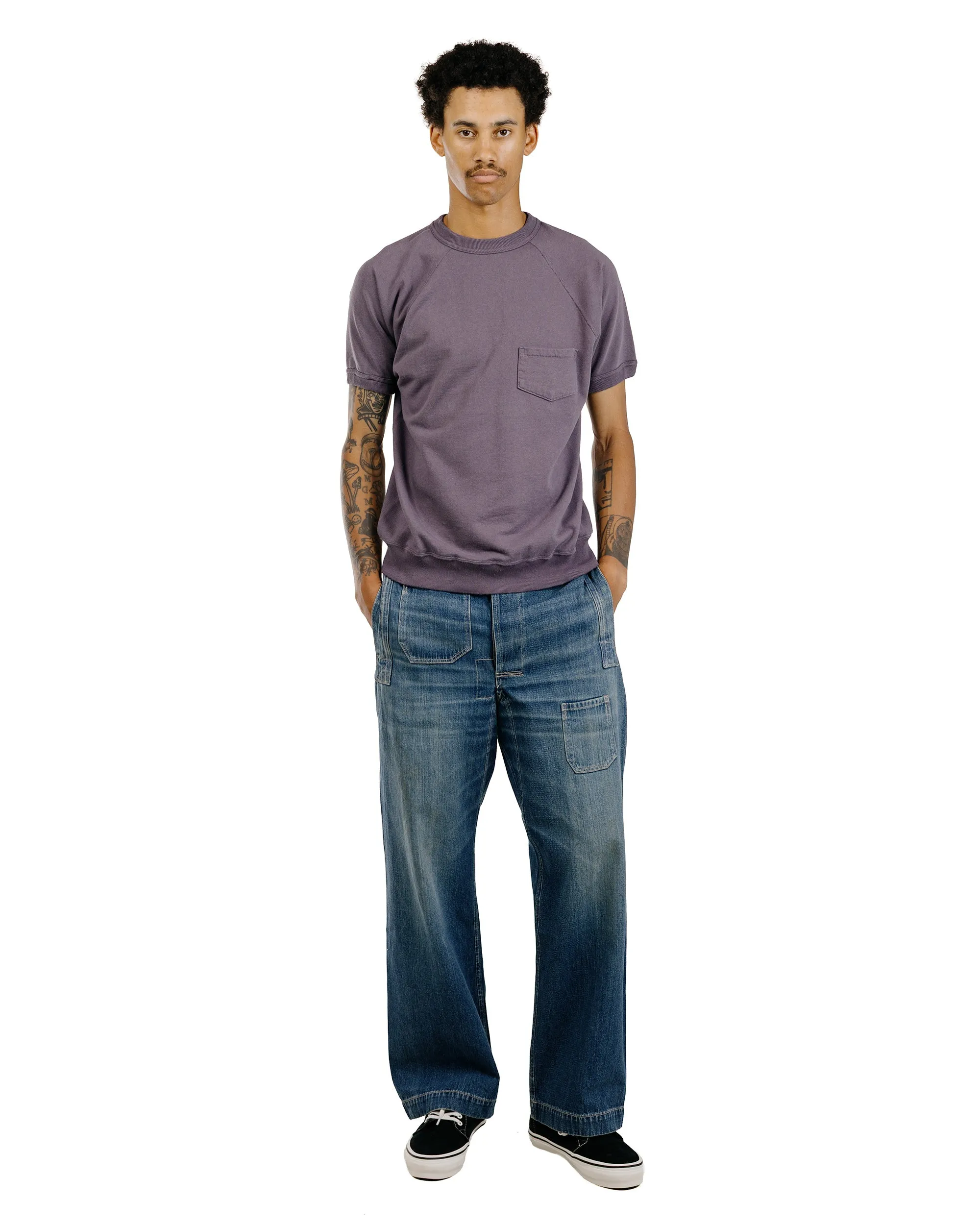 Warehouse Lot. JG-01 1910s Netmaker's Trousers Indigo Denim Used Wash sold by Lost & Found product image thumbnail 5