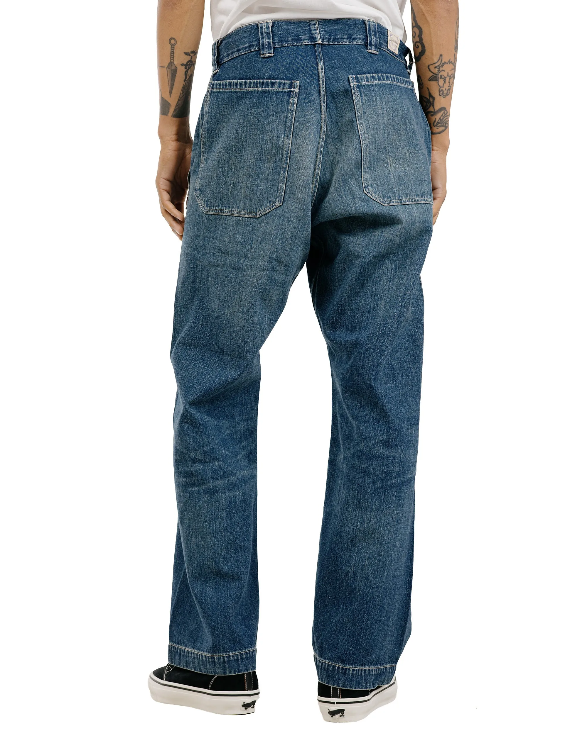 Warehouse Lot. JG-01 1910s Netmaker's Trousers Indigo Denim Used Wash sold by Lost & Found product image thumbnail 4