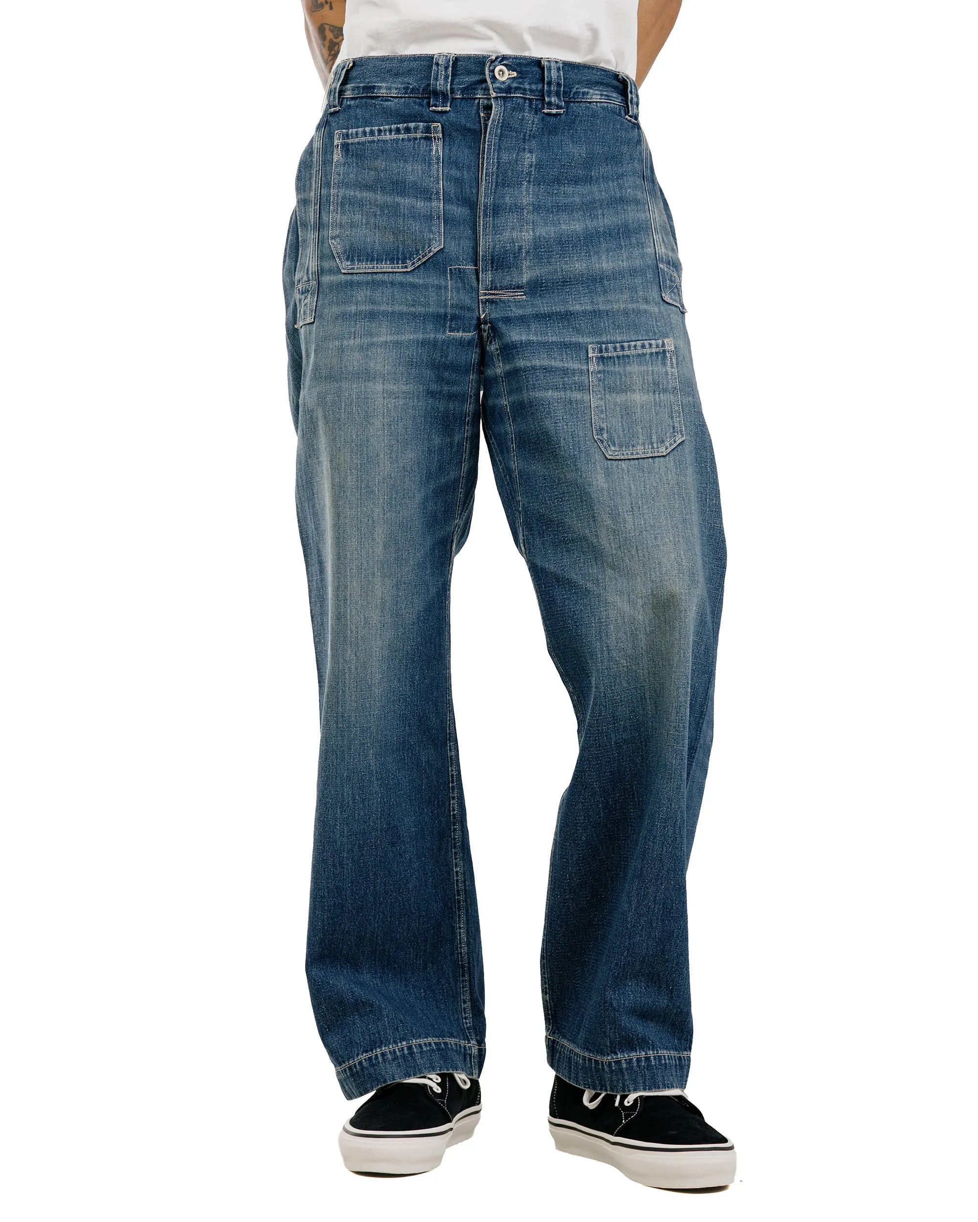 Warehouse Lot. JG-01 1910s Netmaker's Trousers Indigo Denim Used Wash sold by Lost & Found product image thumbnail 2
