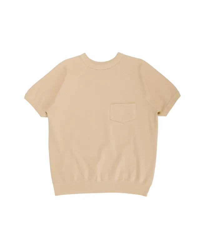 Warehouse Lot. 4105 Short Sleeve SW With Pocket Plain Dark Beige made by Warehouse