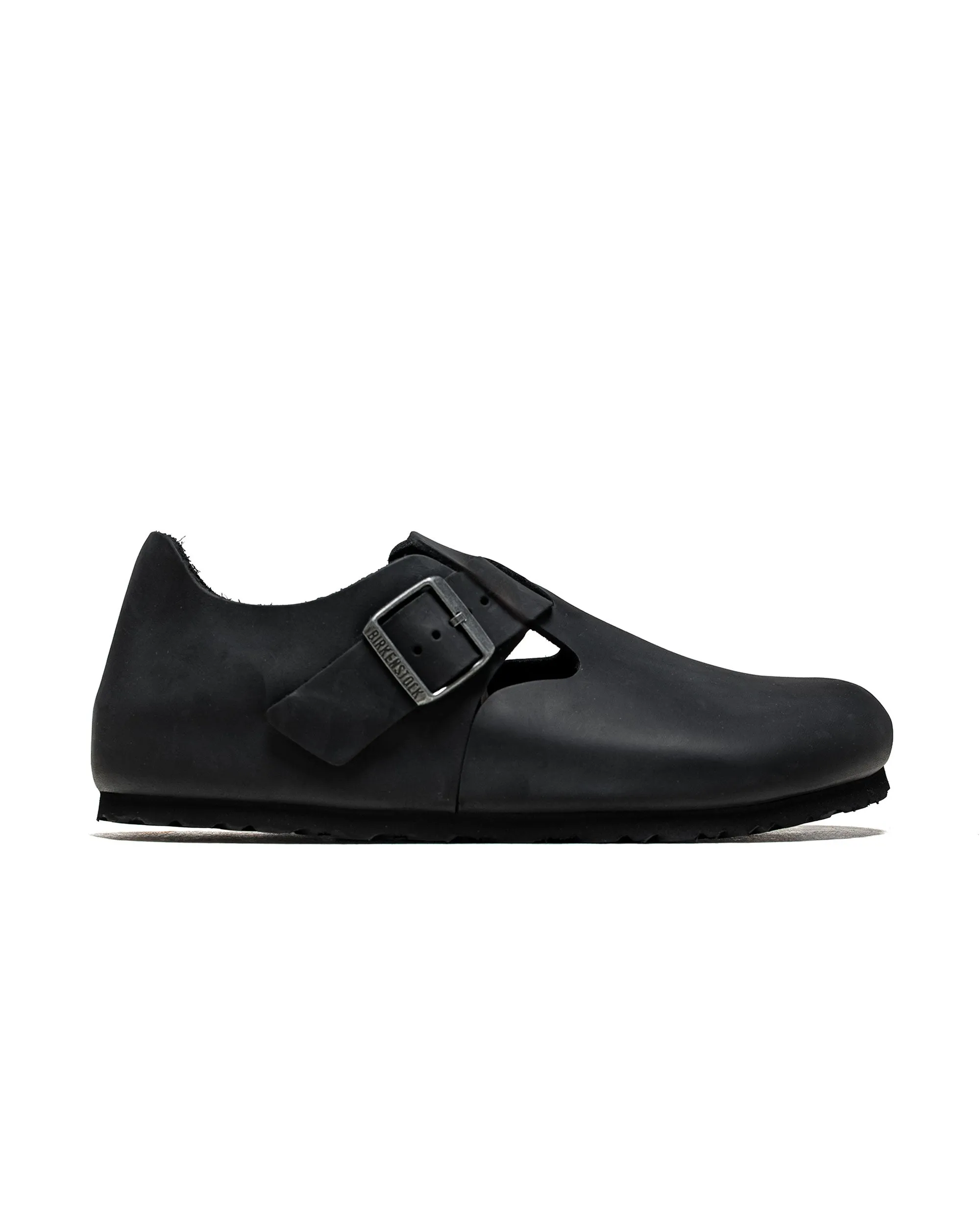 Birkenstock London Nubuck Oiled Black sold by Lost & Found