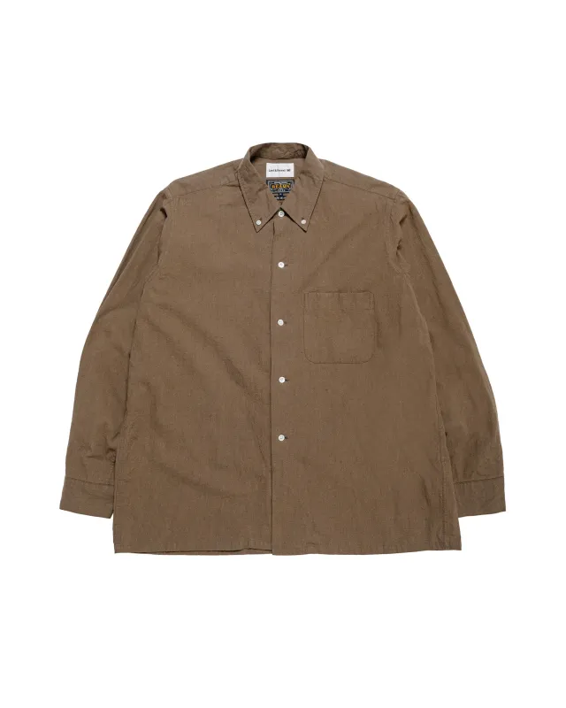 Beams Plus Lost & Found Open B.D. Linen Cotton Olive made by BEAMS PLUS