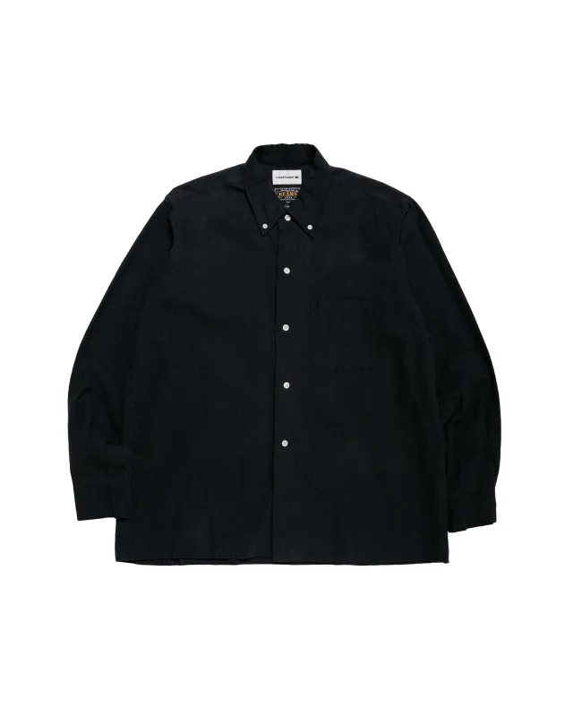 Beams Plus Lost & Found Open B.D. Linen Cotton Black made by BEAMS PLUS