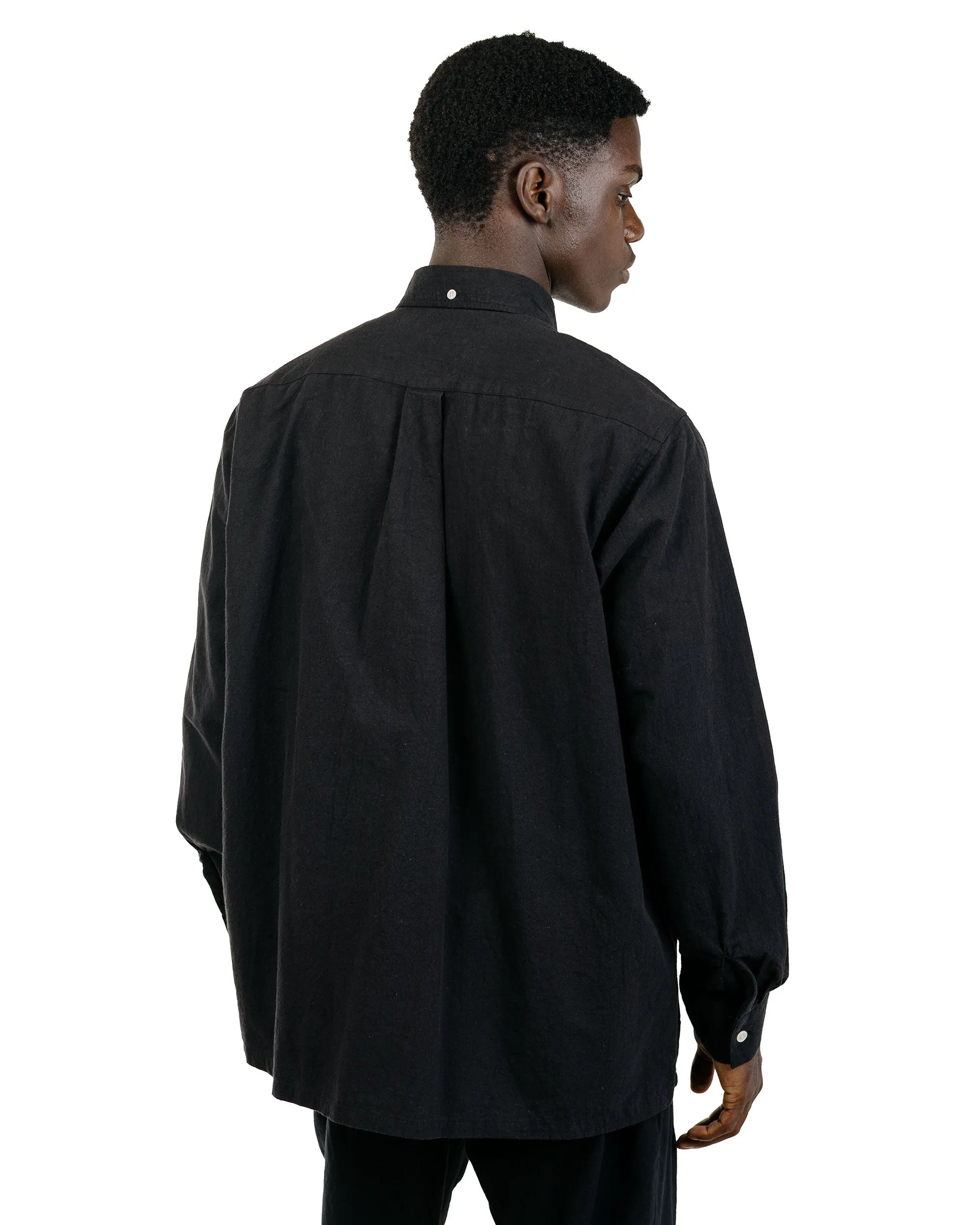 Beams Plus Lost & Found Open B.D. Linen Cotton Black sold by Lost & Found product image thumbnail 4