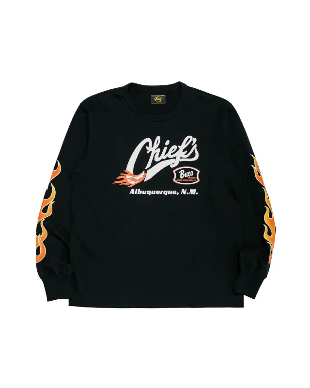 The Real McCoy's BC26005 BUCO L/S Tee / Chiefs Black/Red made by The Real McCoy's
