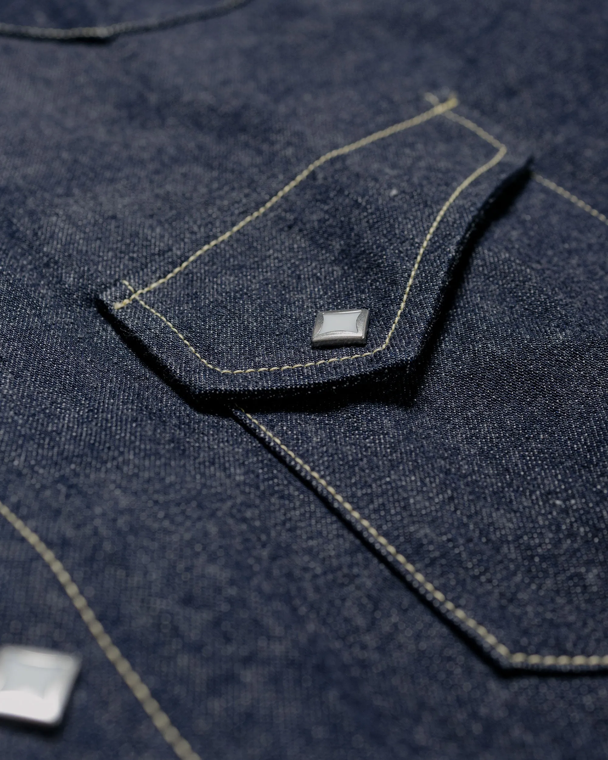 The Real McCoy's MS25107 Denim Western Shirt / Ridge Slant Indigo sold by Lost & Found product image thumbnail 5