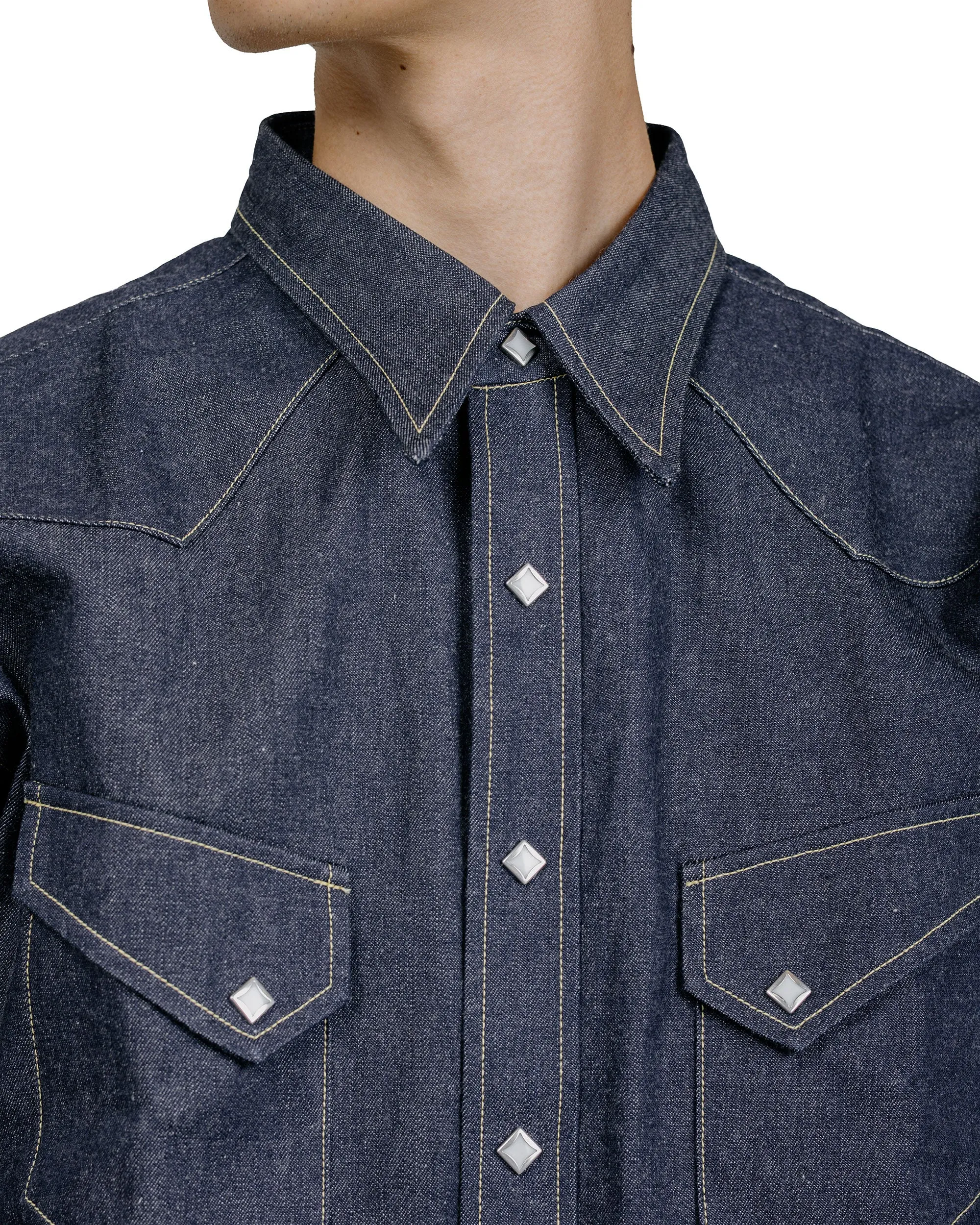 The Real McCoy's MS25107 Denim Western Shirt / Ridge Slant Indigo sold by Lost & Found product image thumbnail 3