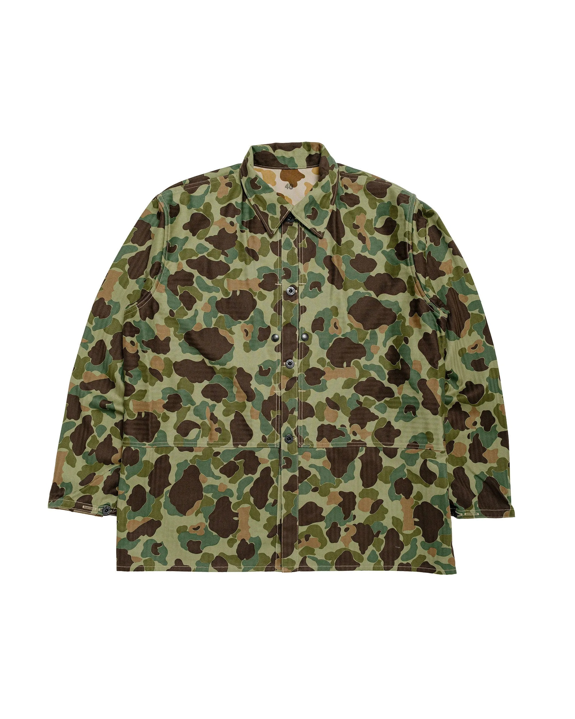The Real McCoy's MJ26003 P1944 Reversible Frogskin Camouflage Coat Green sold by Lost & Found