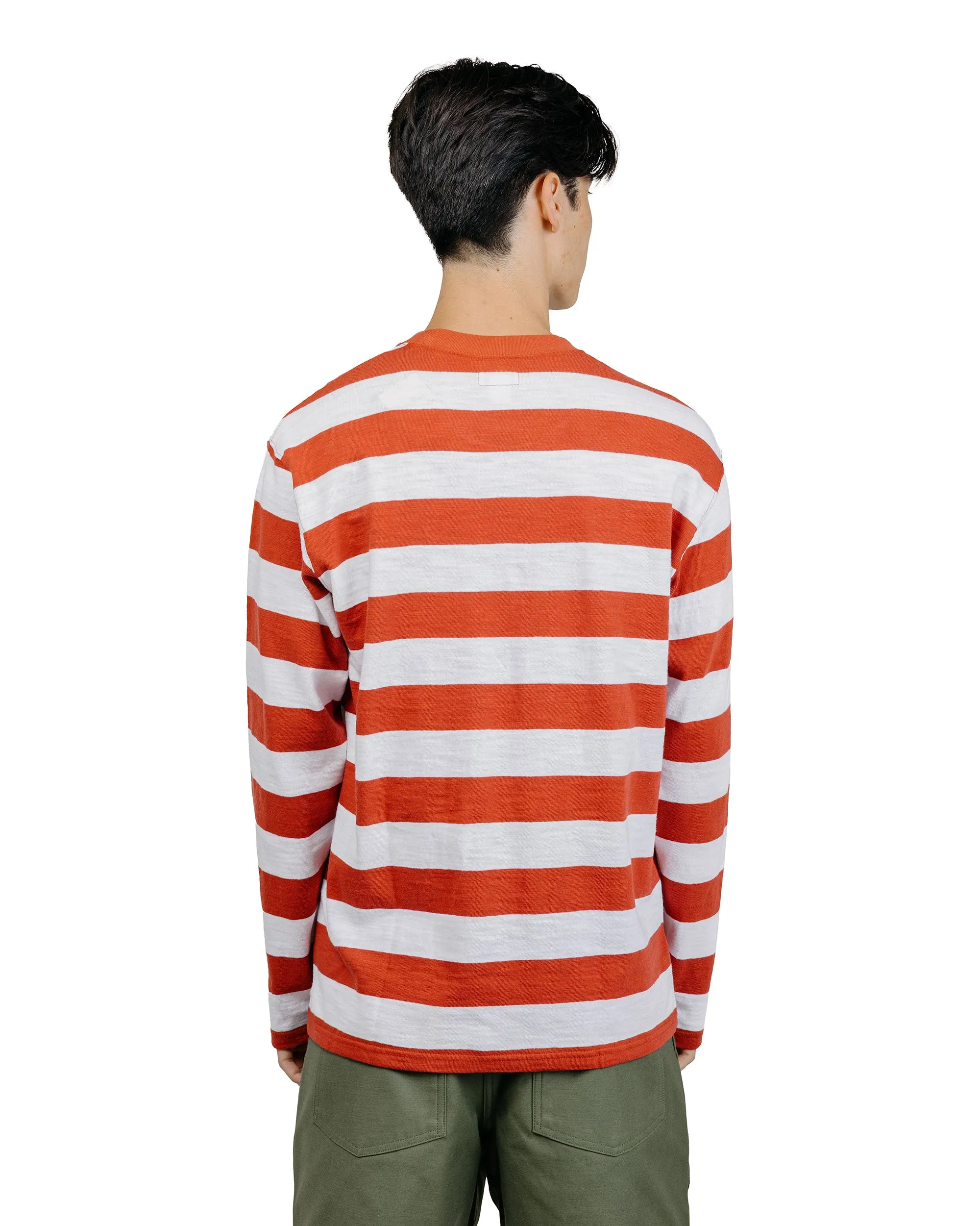 The Real McCoy's BC24001 Buco Stripe Tee L/S White/Red sold by Lost & Found product image thumbnail 3